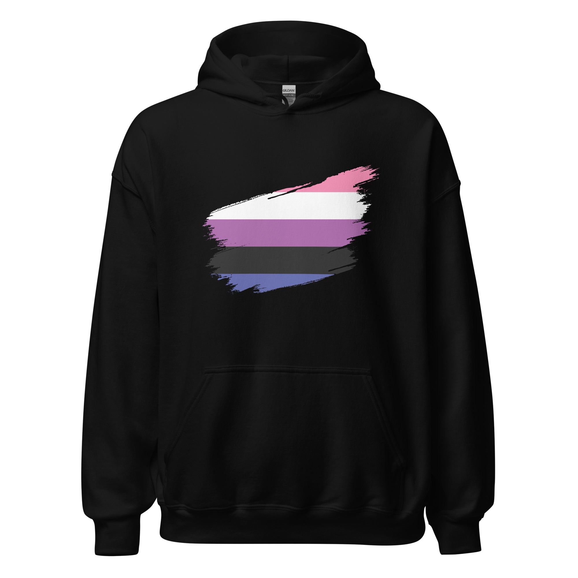 Unisex Hoodie-Genderfluid Grunge Flag