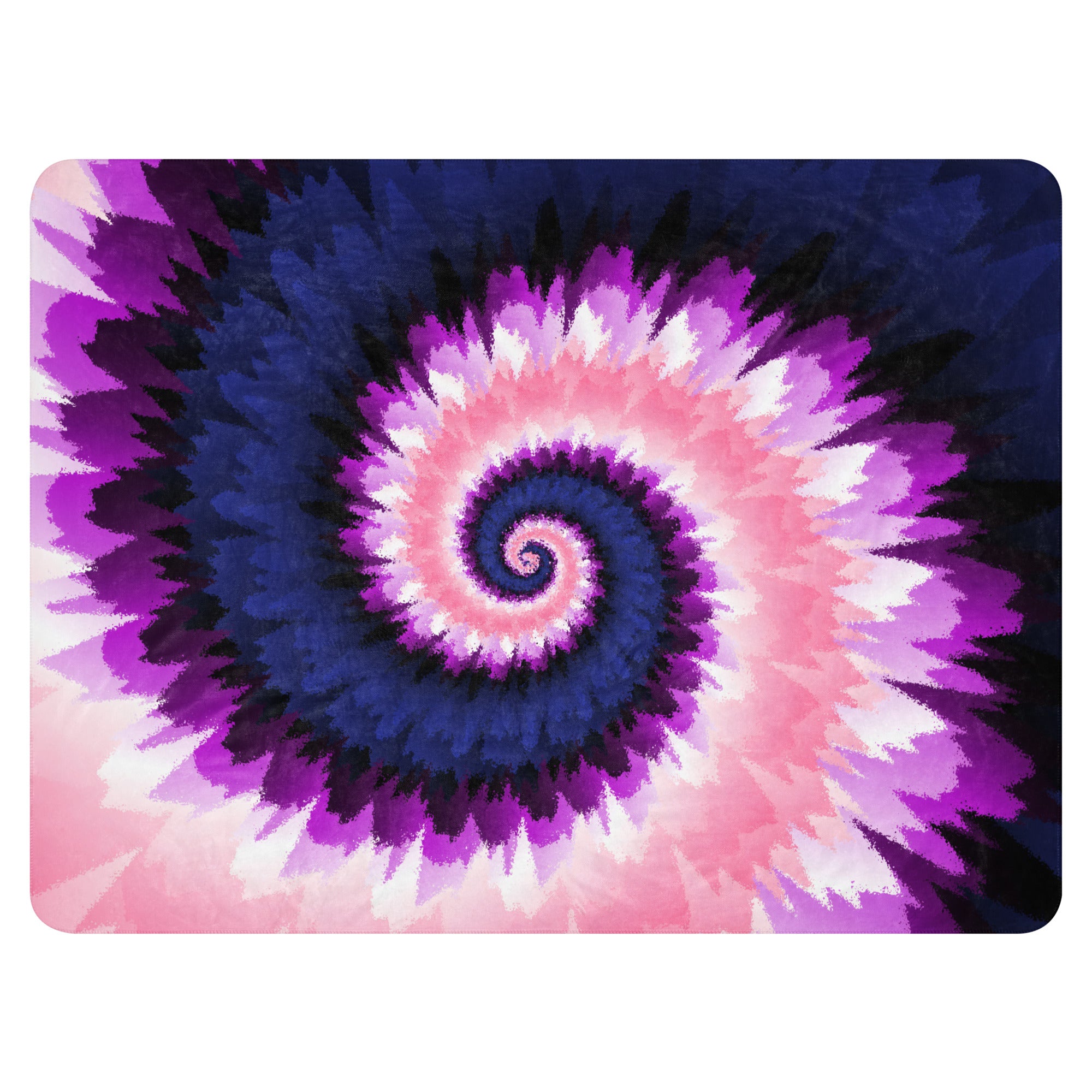 Sherpa blanket- Tie Dye Spiral-Genderfluid
