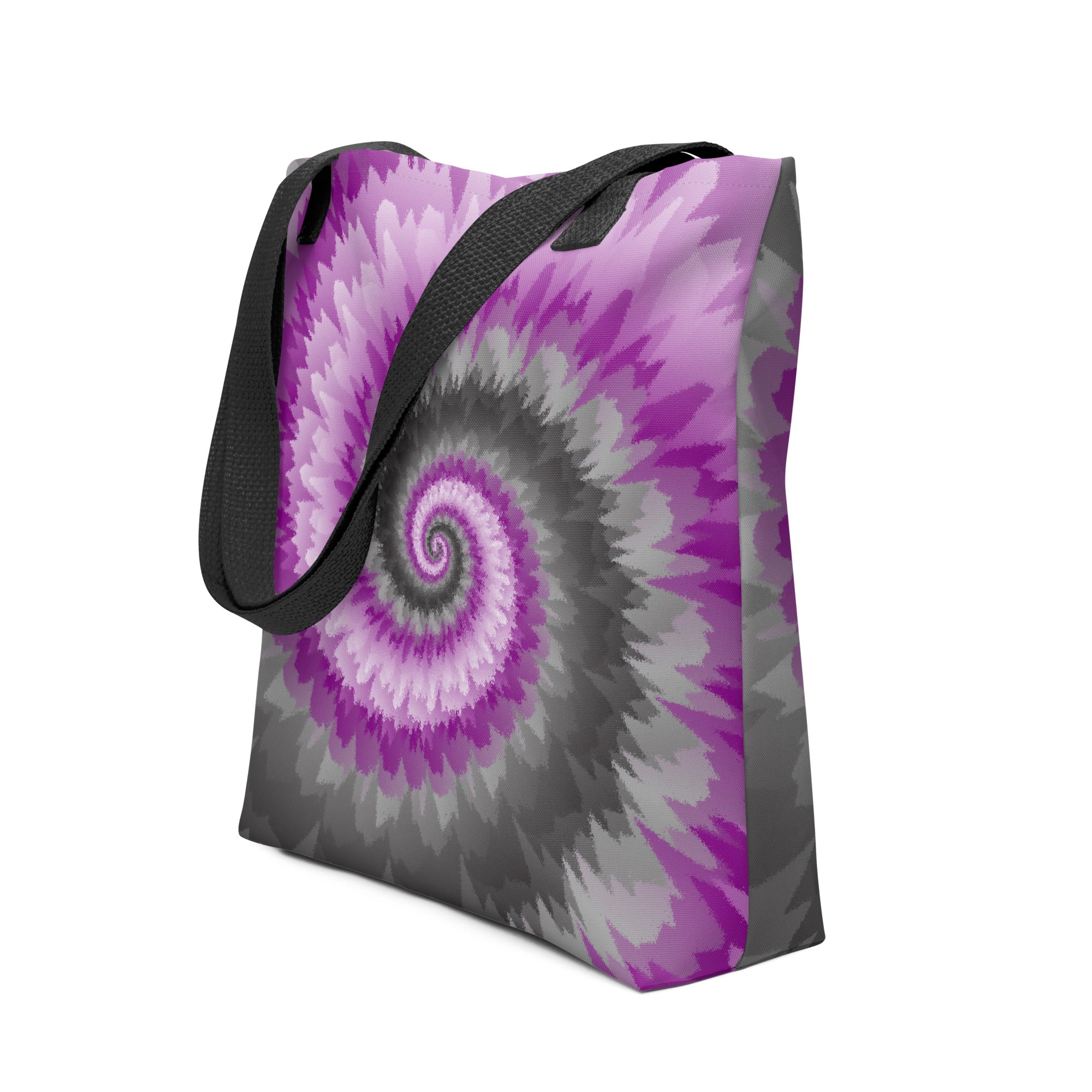 Tote bag-Tie Dye Spiral - Demisexual
