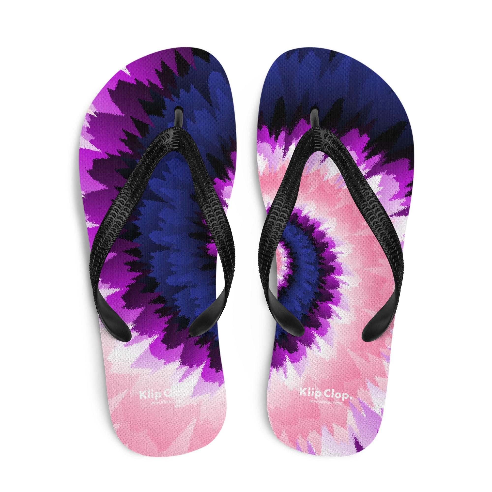 Flip-Flops-Tie Dye Spiral-Genderfluid