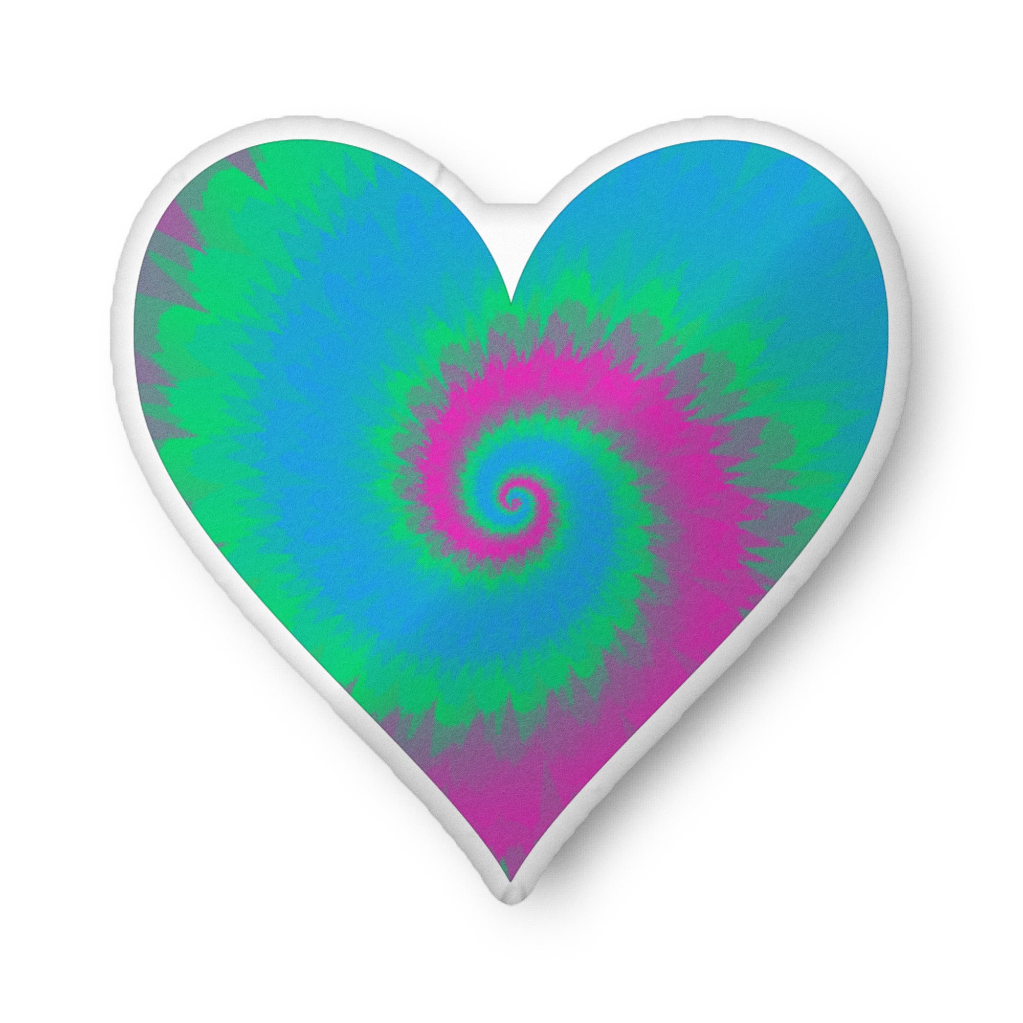 Custom-shaped pillow-Tie Dye Polysexual Heart