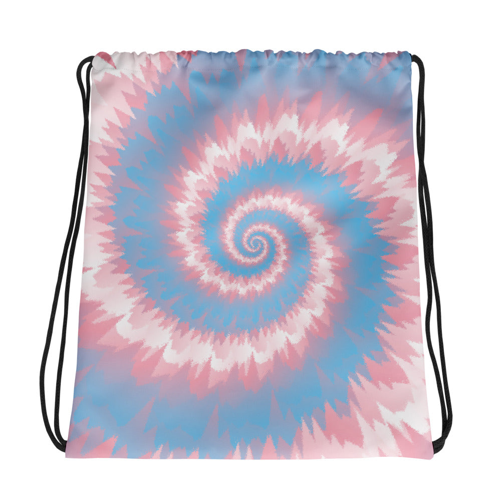 Drawstring Bag-Tie Dye Spiral-Transgender