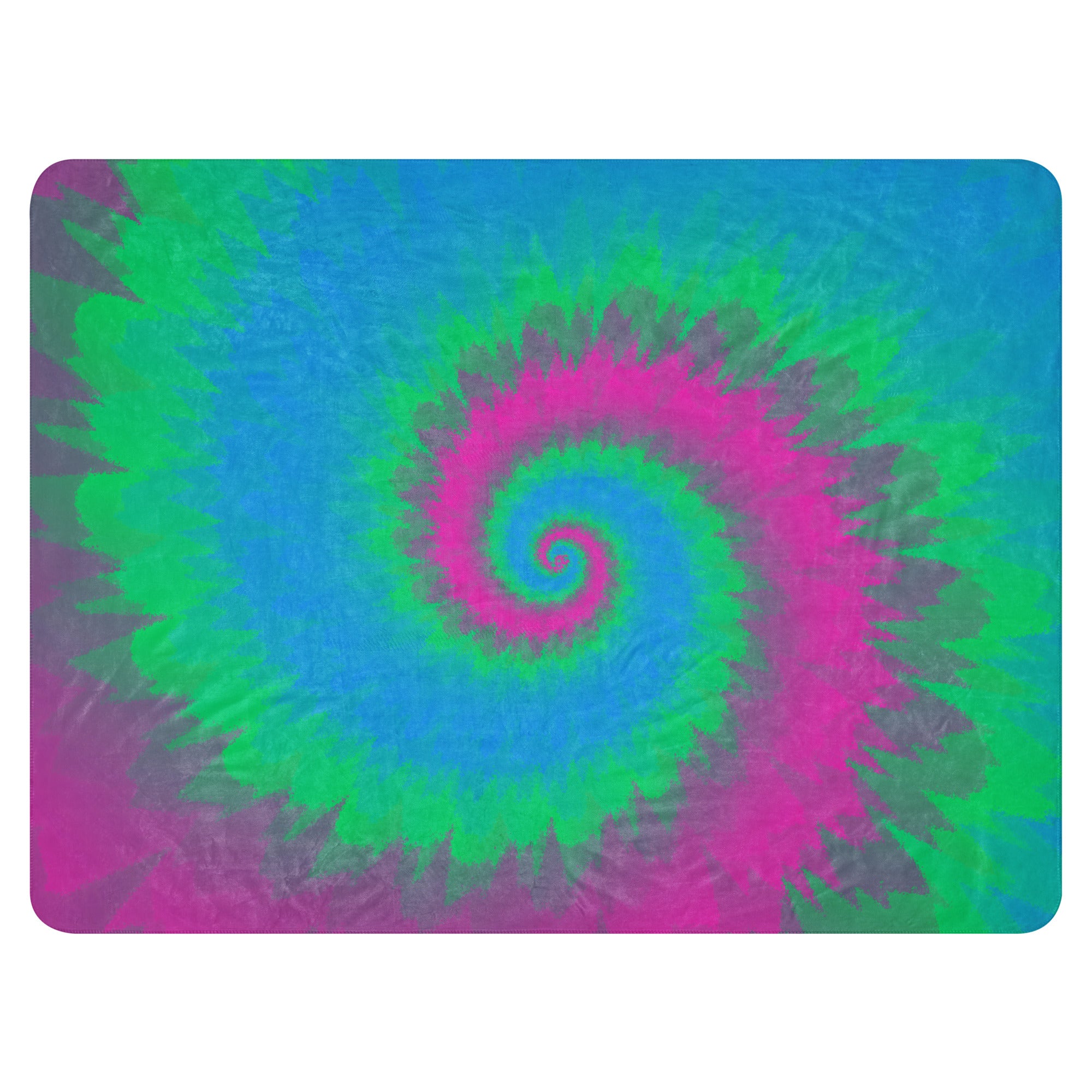 Sherpa blanket- Tie Dye Spiral-Polysexual