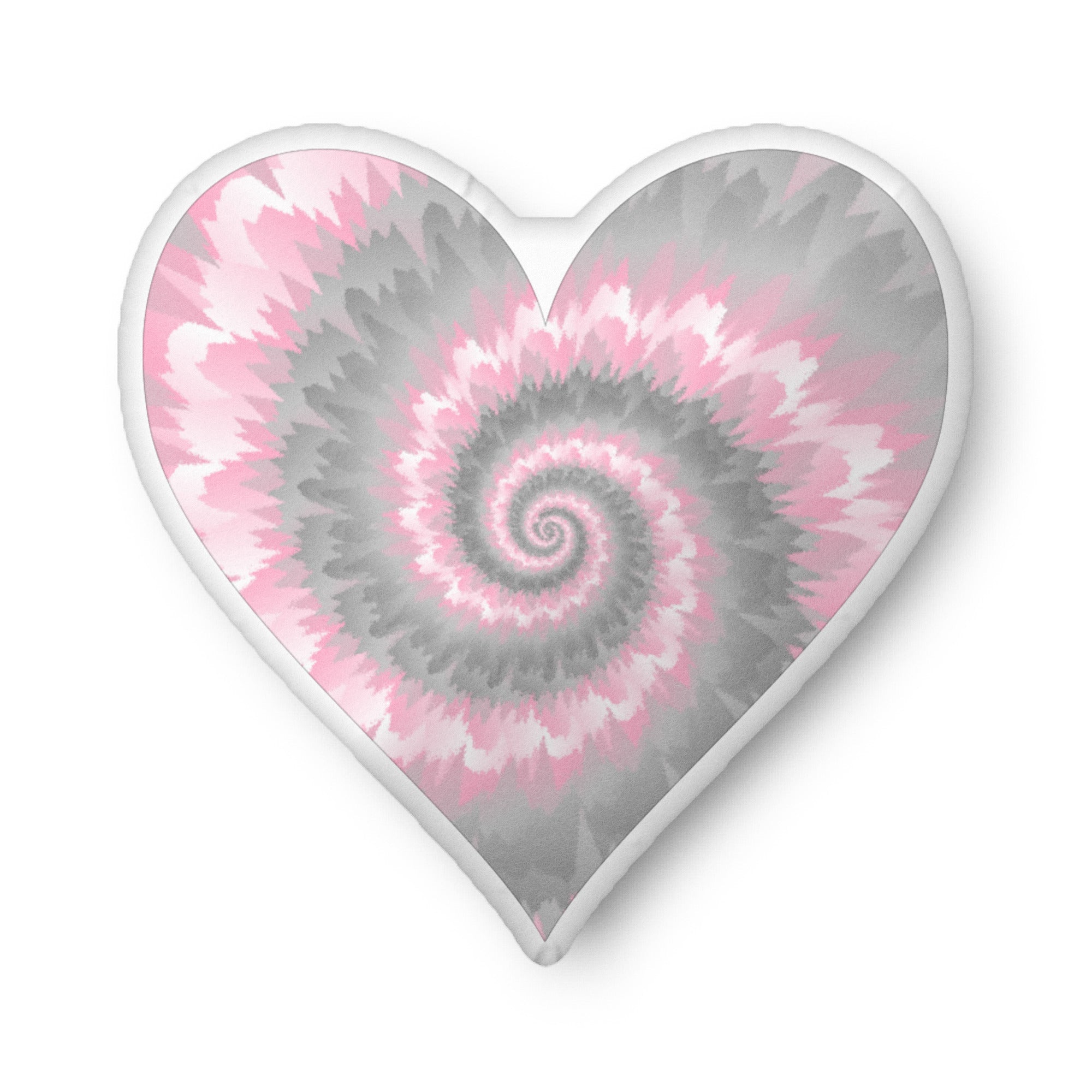 Custom-shaped pillow-Tie Dye Demigirl Heart