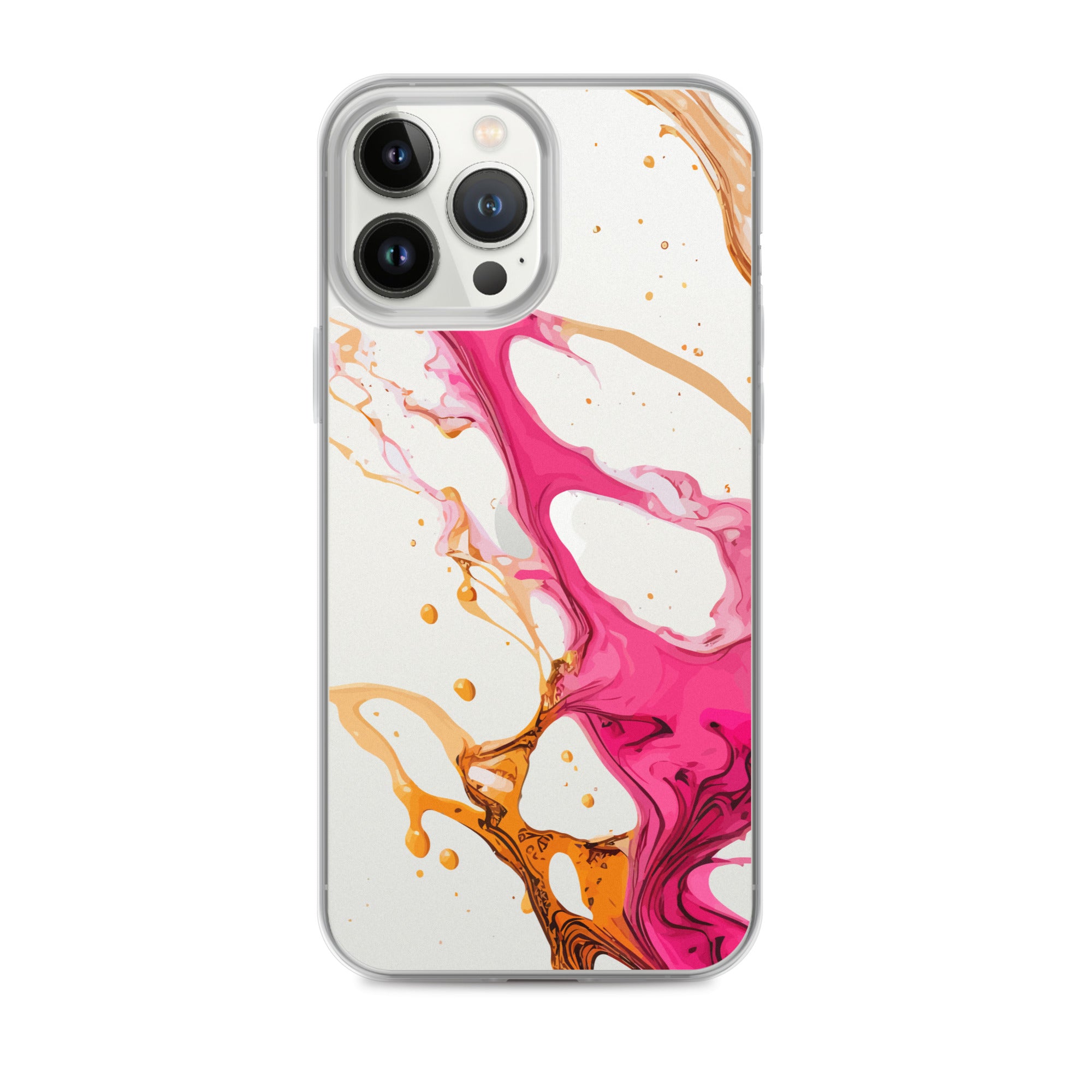 Clear Case for iPhone®- Alchohol Ink Design IV