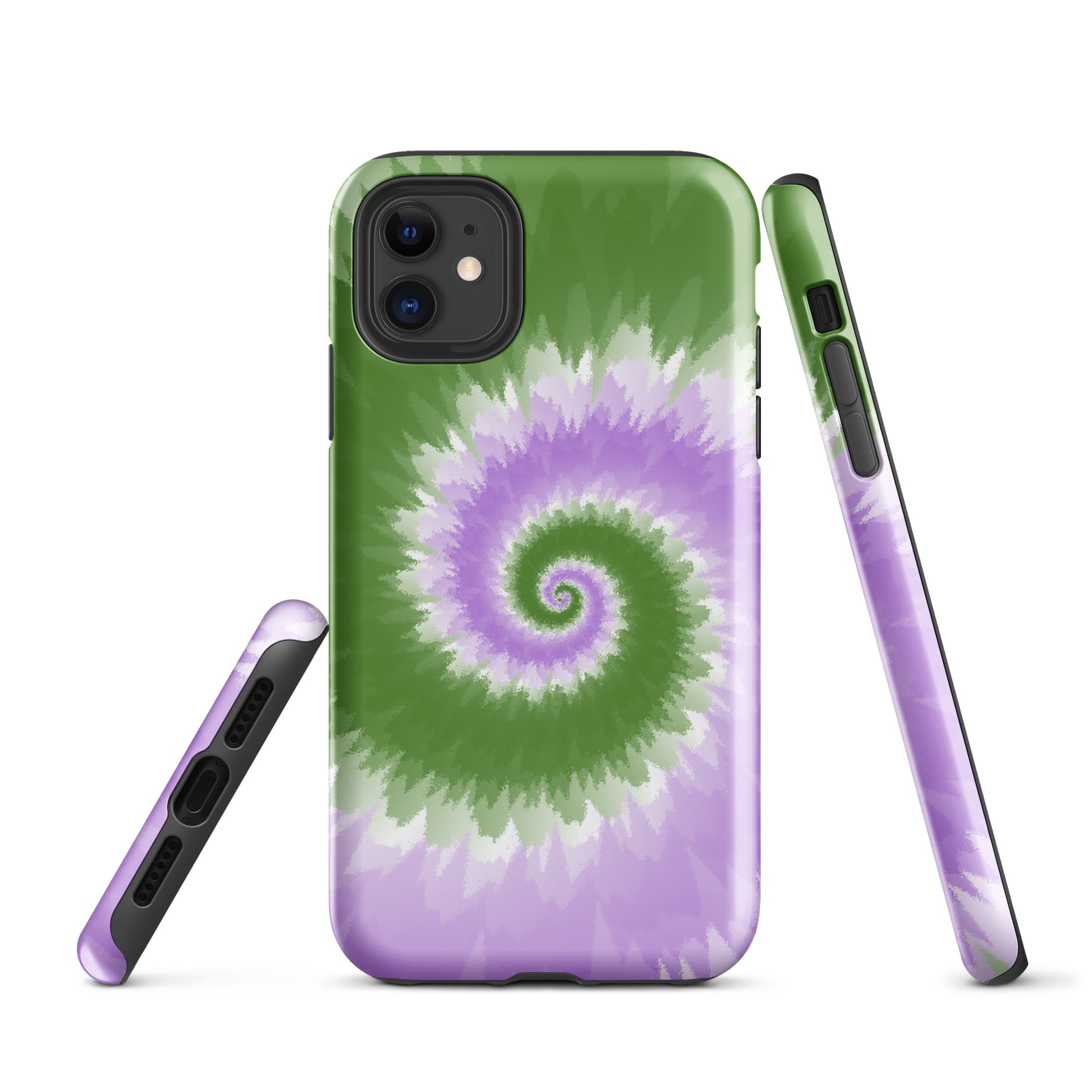 Tough Case for iPhone®-Tie Dye Spiral - Genderqueer