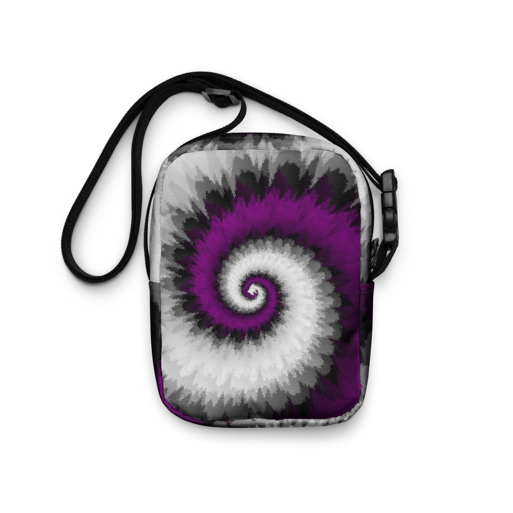 Utility crossbody bag-Tie Dye Spiral - Asexual