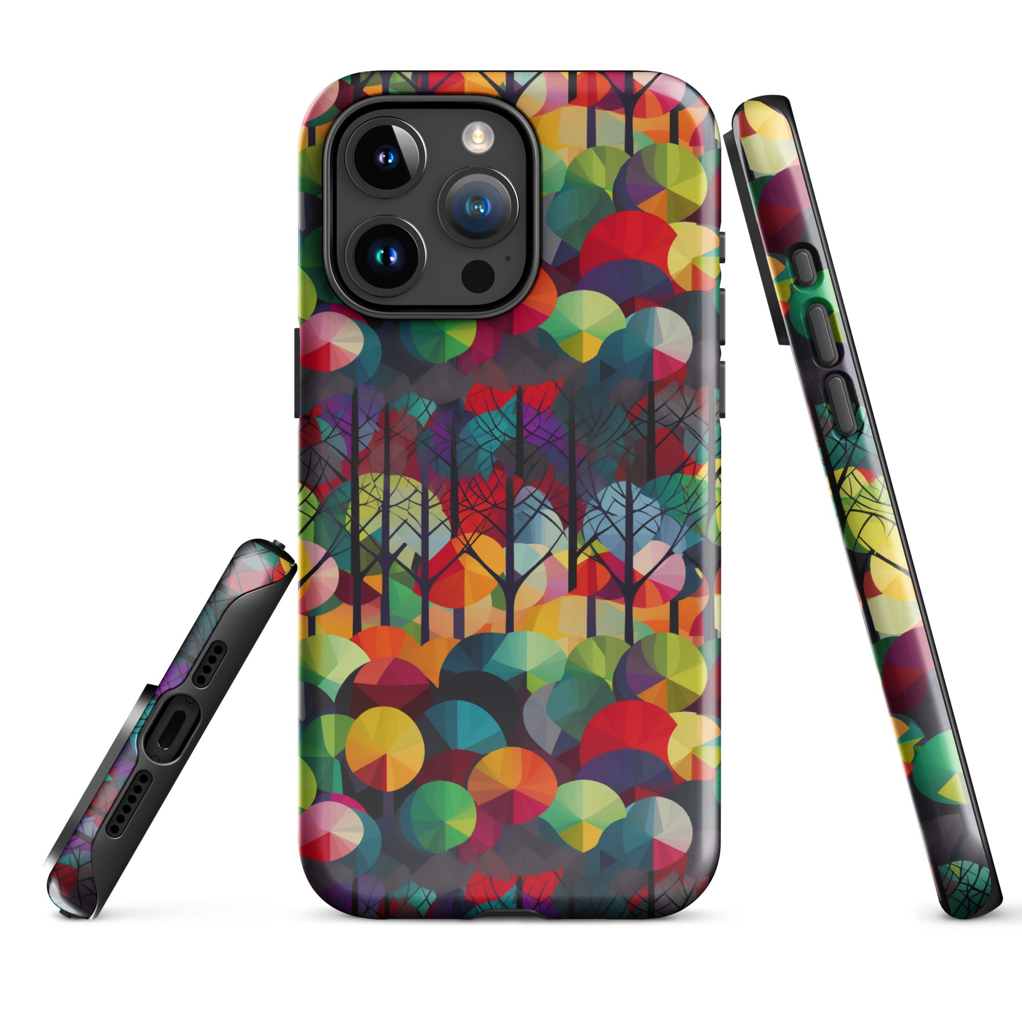 Tough Case for iPhone®- Rainbow Forest Pattern III