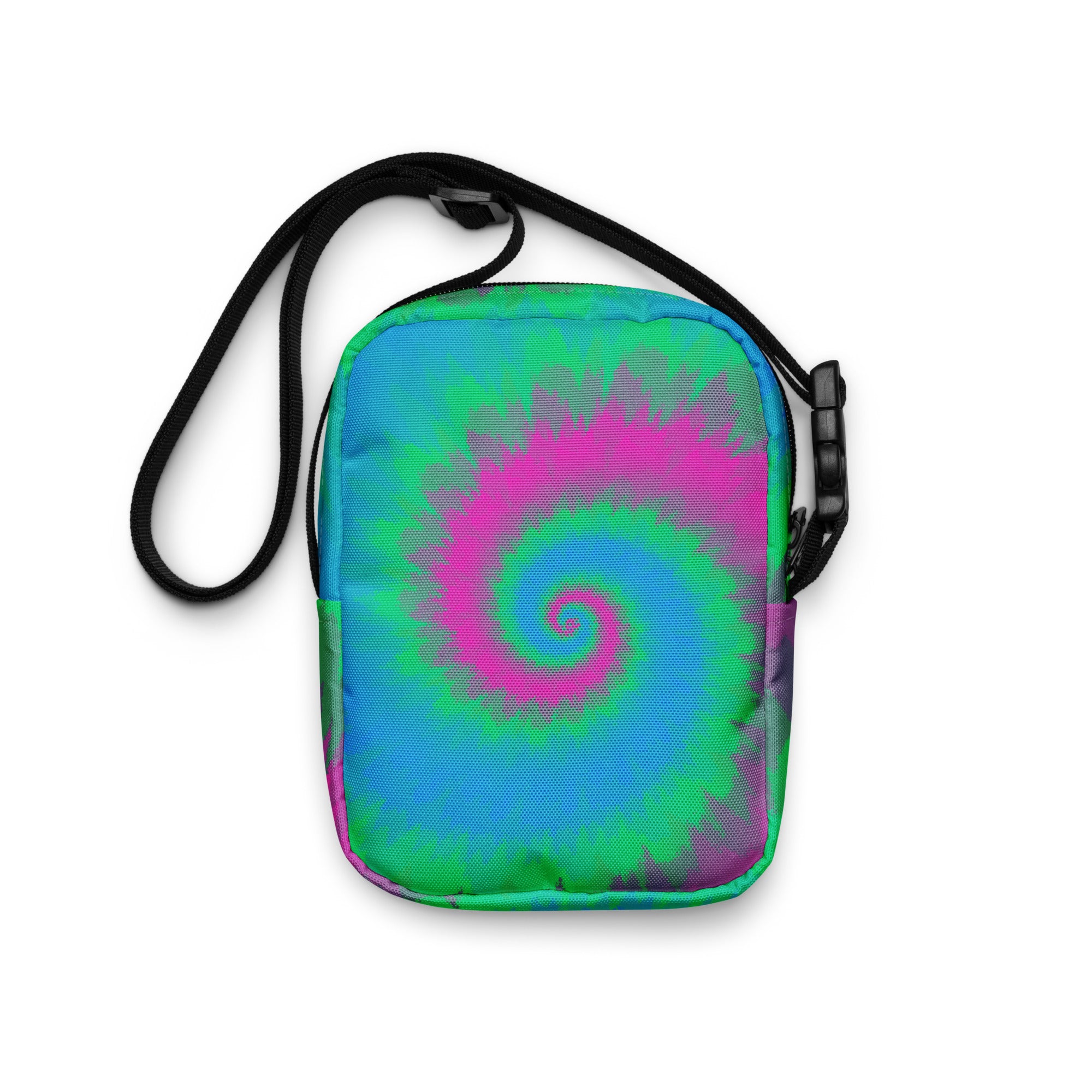 Utility crossbody bag-Tie Dye Spiral - Polysexual