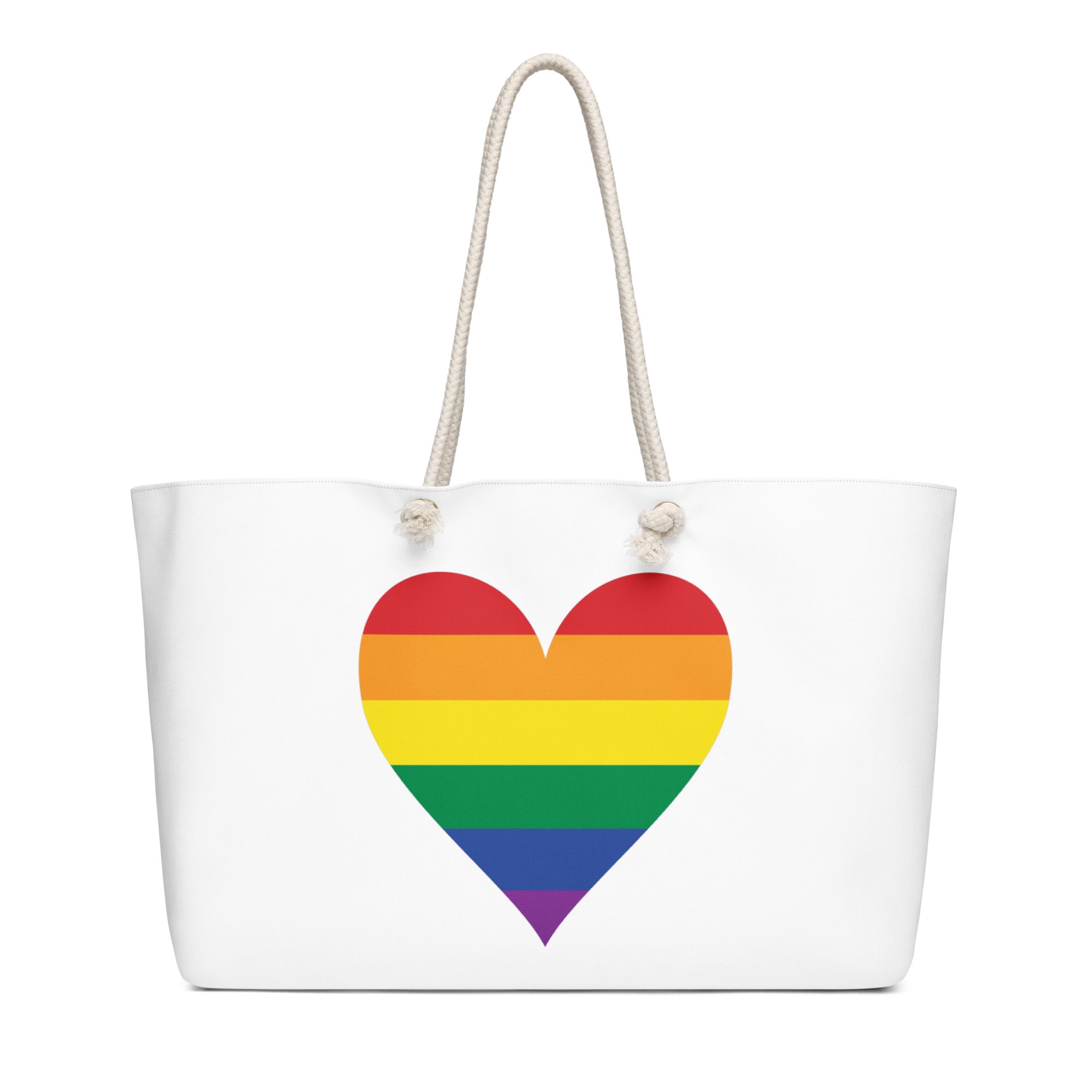 Oversized weekender bag-Rainbow Pride Heart