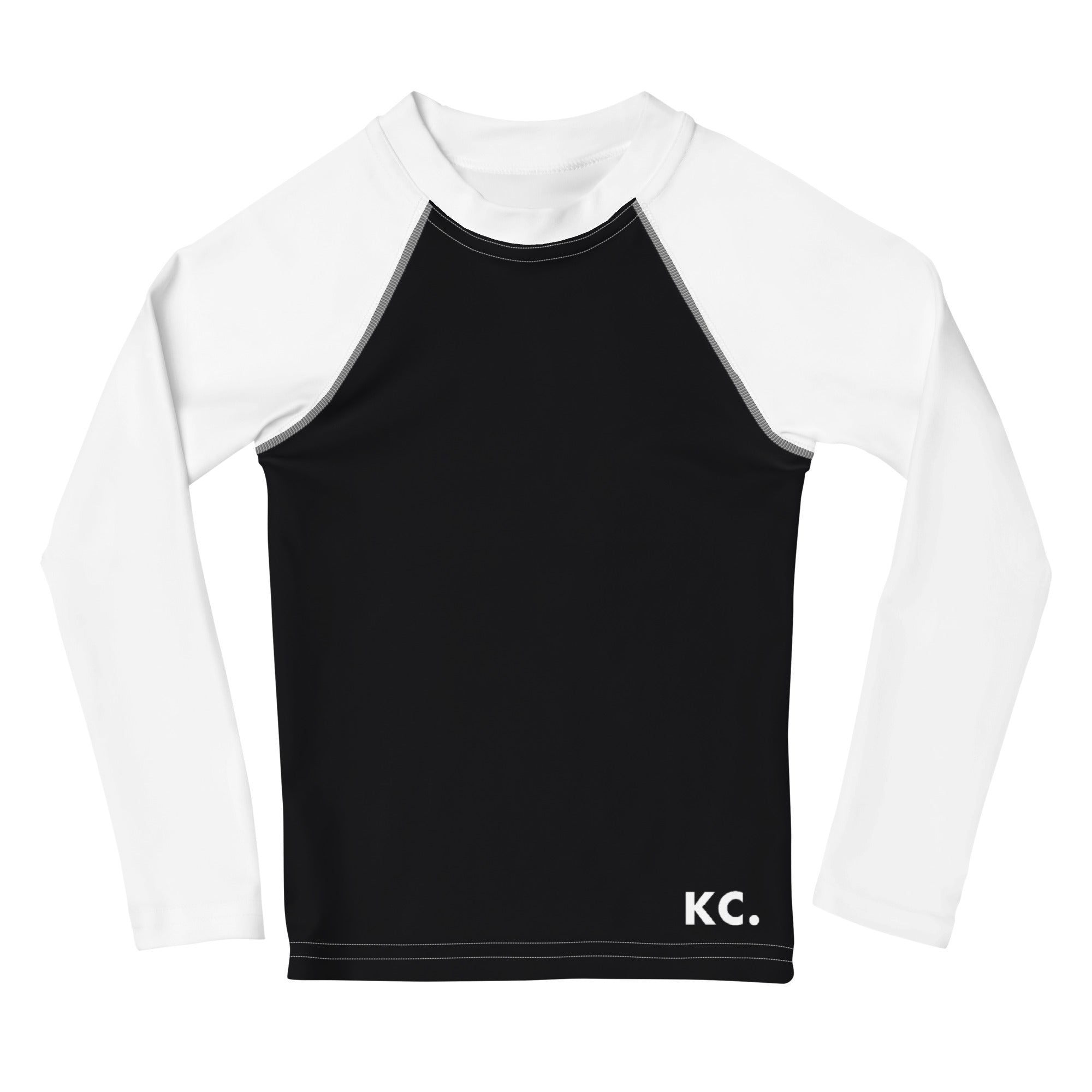 Kids Rash Guard- Black And White