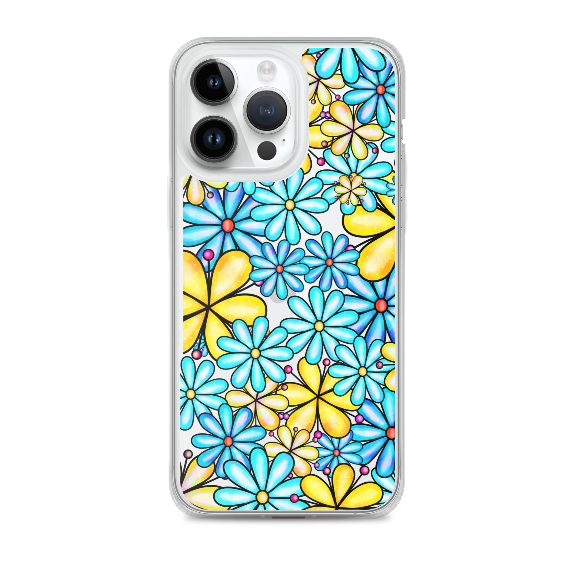 Clear Case for iPhone®- Floral Doodle Design I