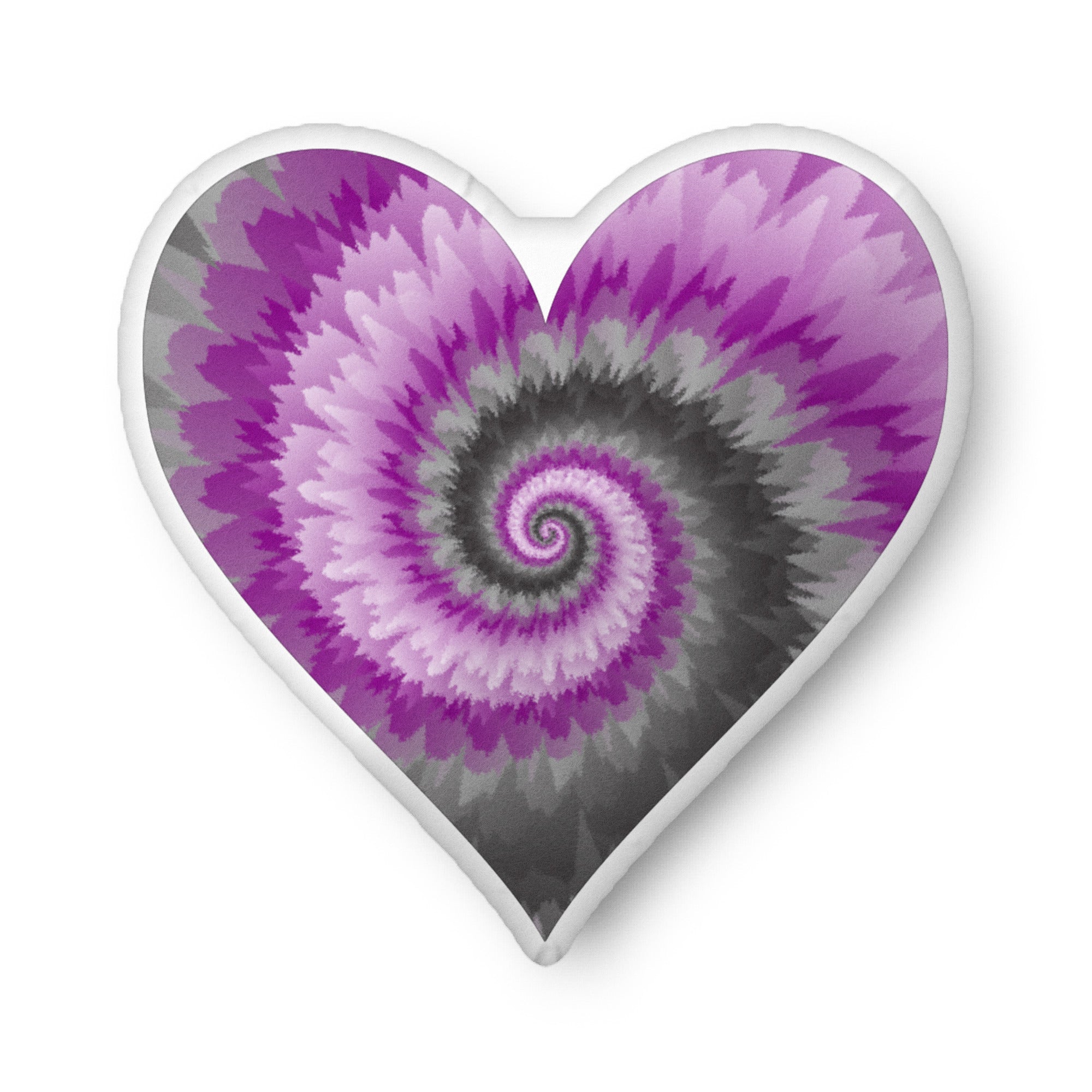 Custom-shaped pillow-Tie Dye Demisexual Heart