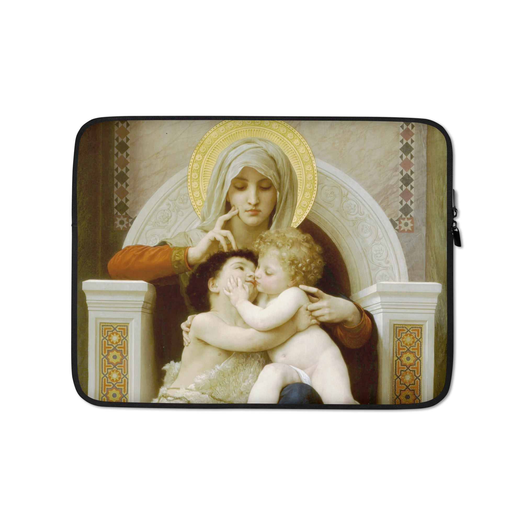Laptop Sleeve-William-Adolphe Bouguereau-Madonna with Child and John th Baptist