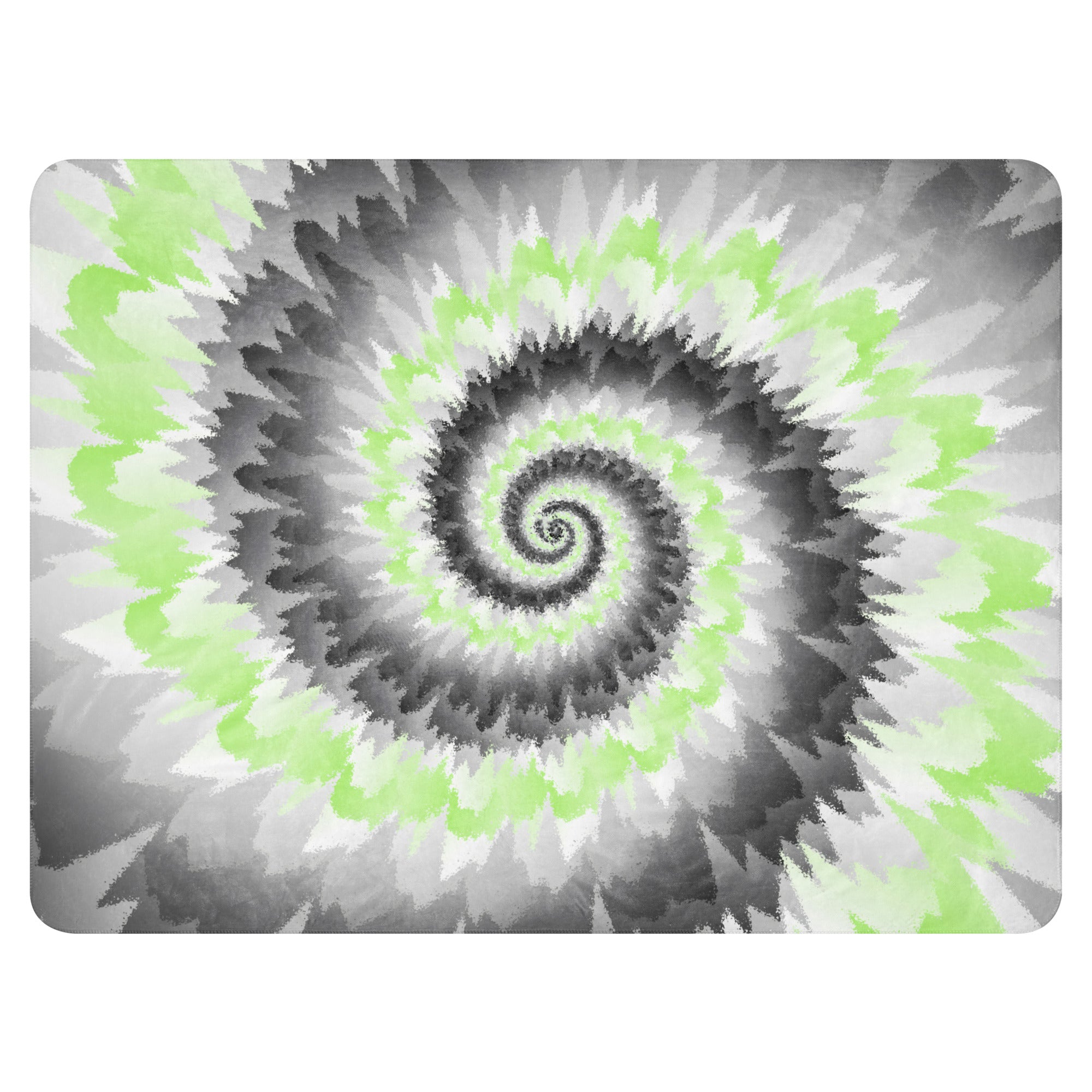 Sherpa blanket- Tie Dye Spiral-Agender