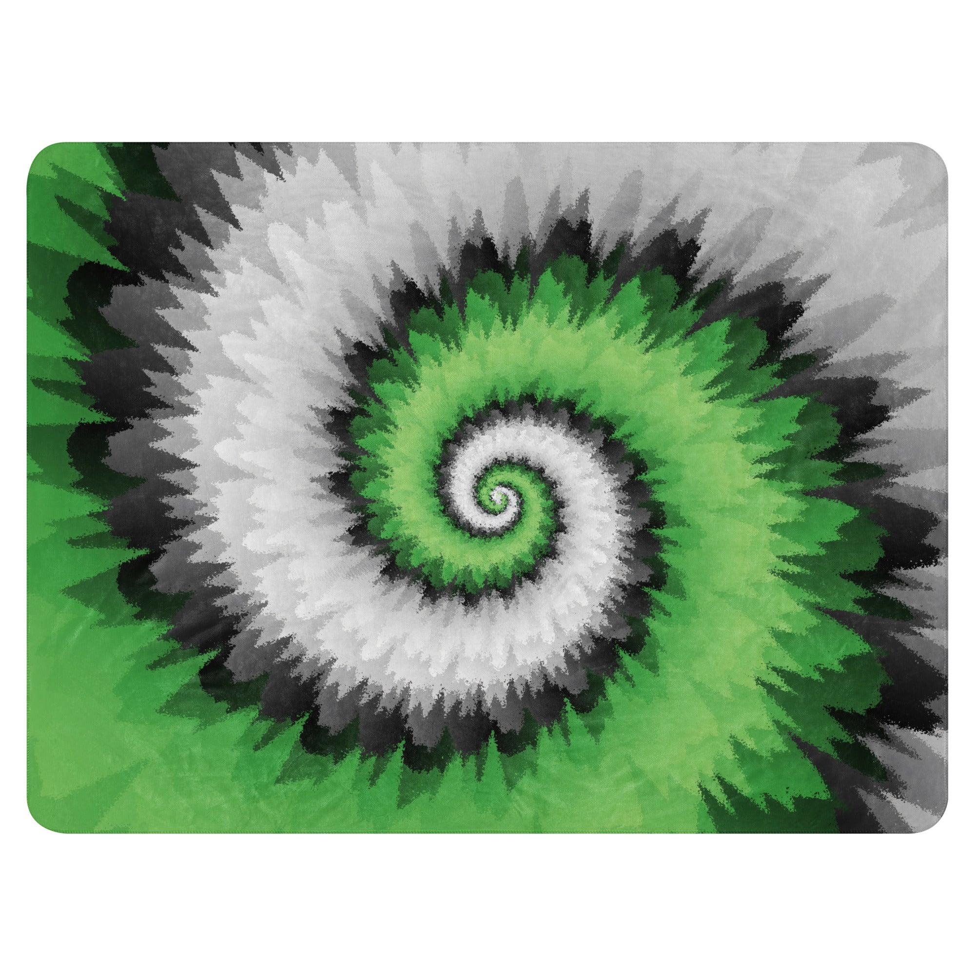 Sherpa blanket- Tie Dye Spiral-Aromantic