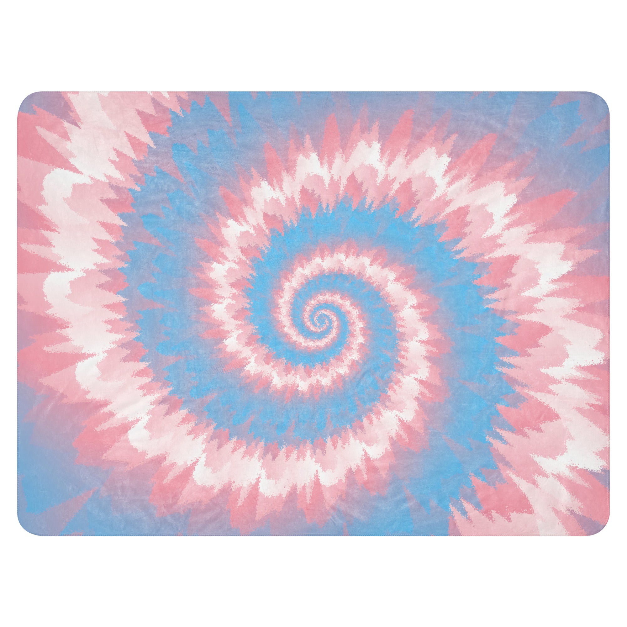 Sherpa blanket- Tie Dye Spiral-Transgender