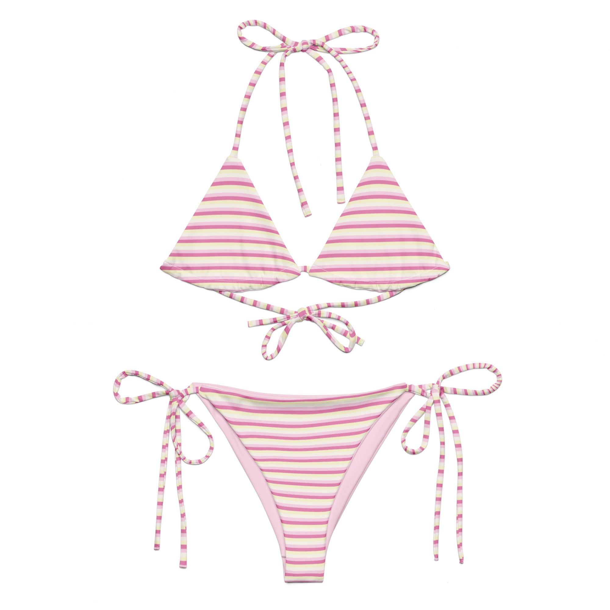 Recycled Colorful Striped String Bikini II