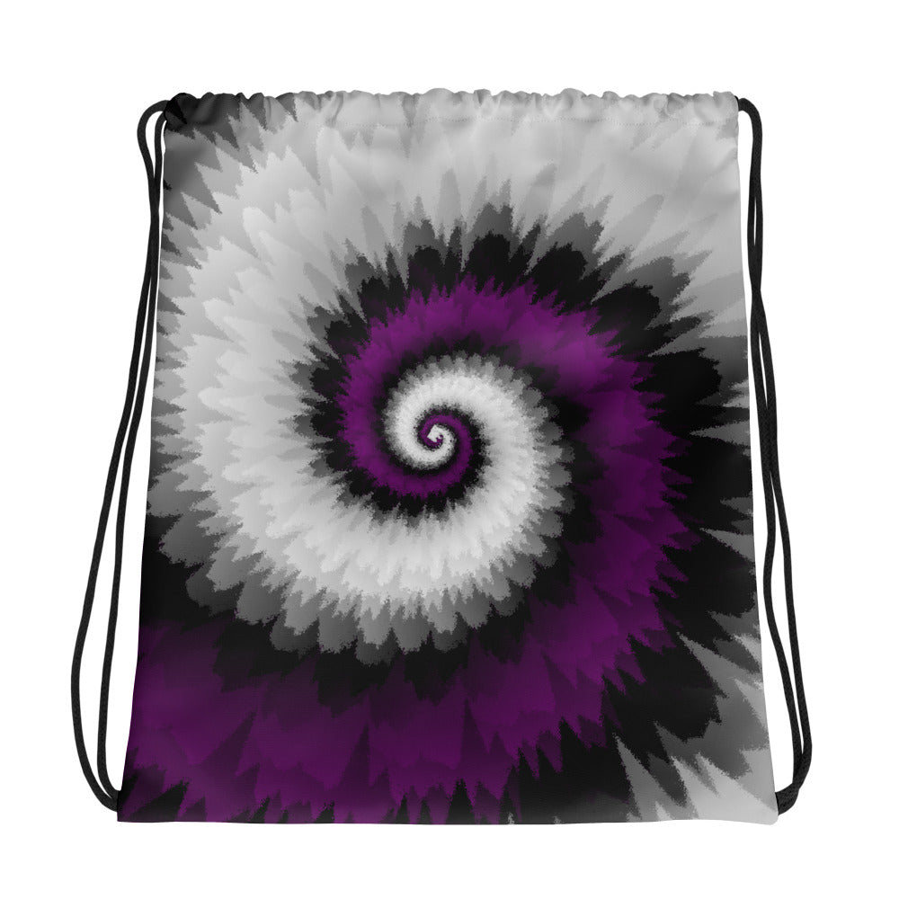 Drawstring Bag-Tie Dye Spiral-Asexual