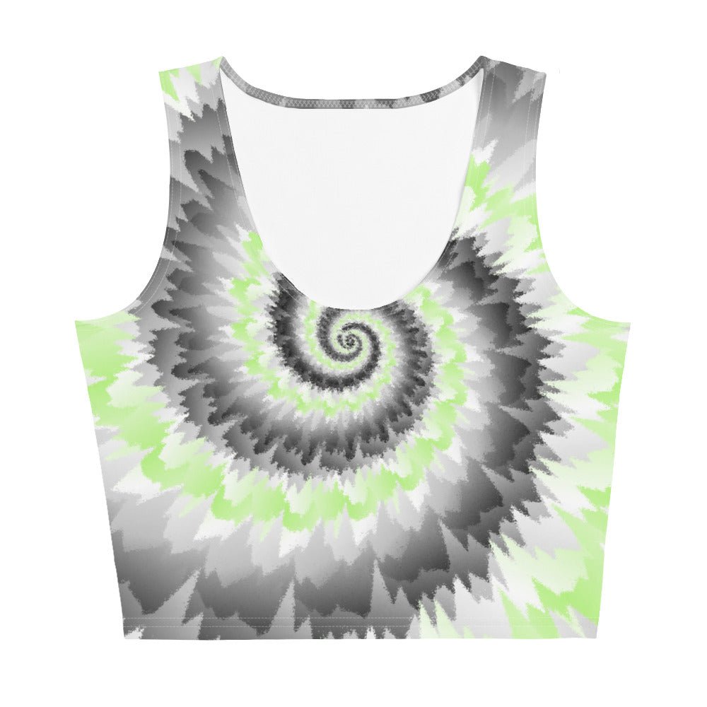 Crop Top-Tie Dye Spiral - Agender