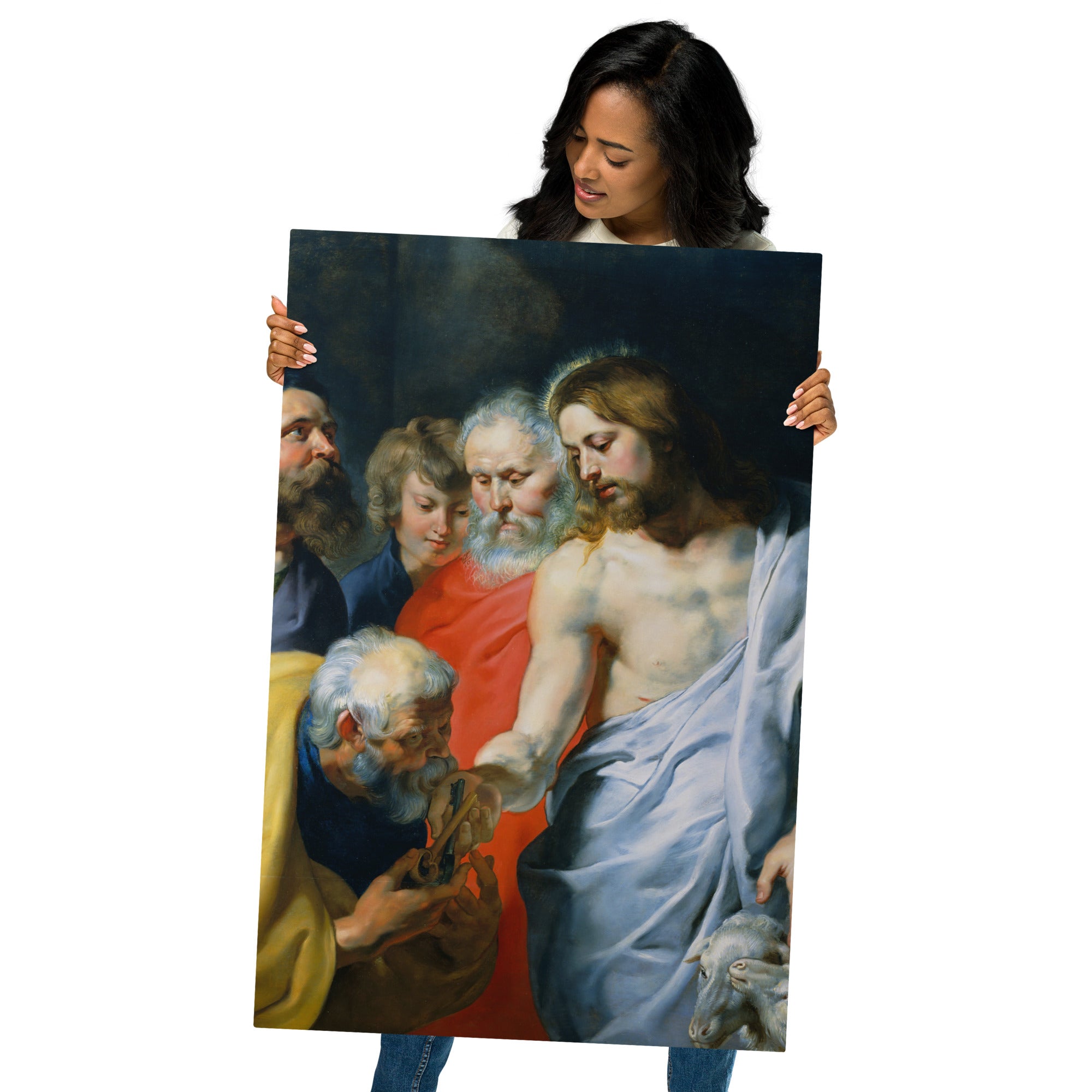 Metal prints-Peter Paul Rubens-Flemish 1577-1640-Christ’s Charge to Peter 1616