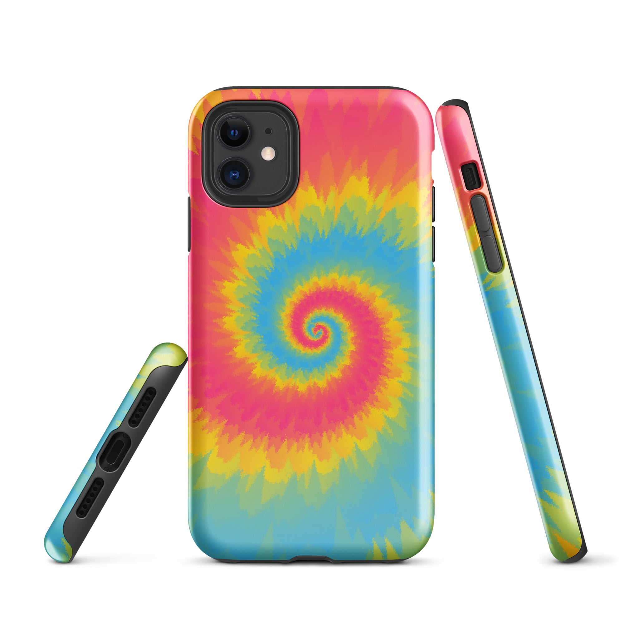 Tough Case for iPhone®-Tie Dye Spiral - Pansexual