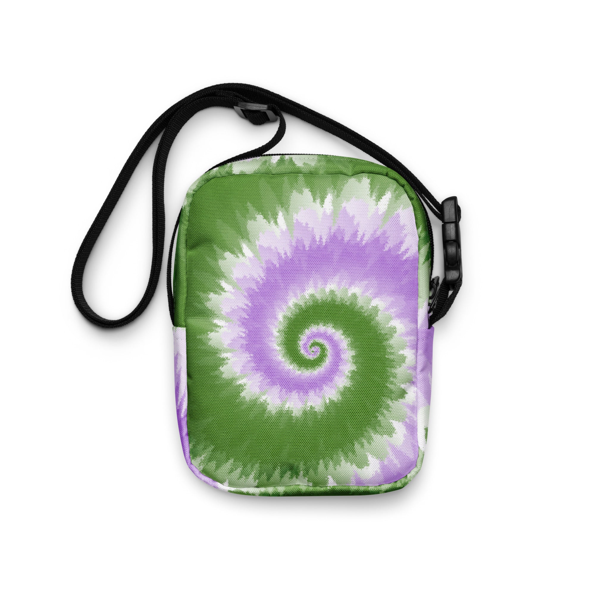 Utility crossbody bag-Tie Dye Spiral - Genderqueer