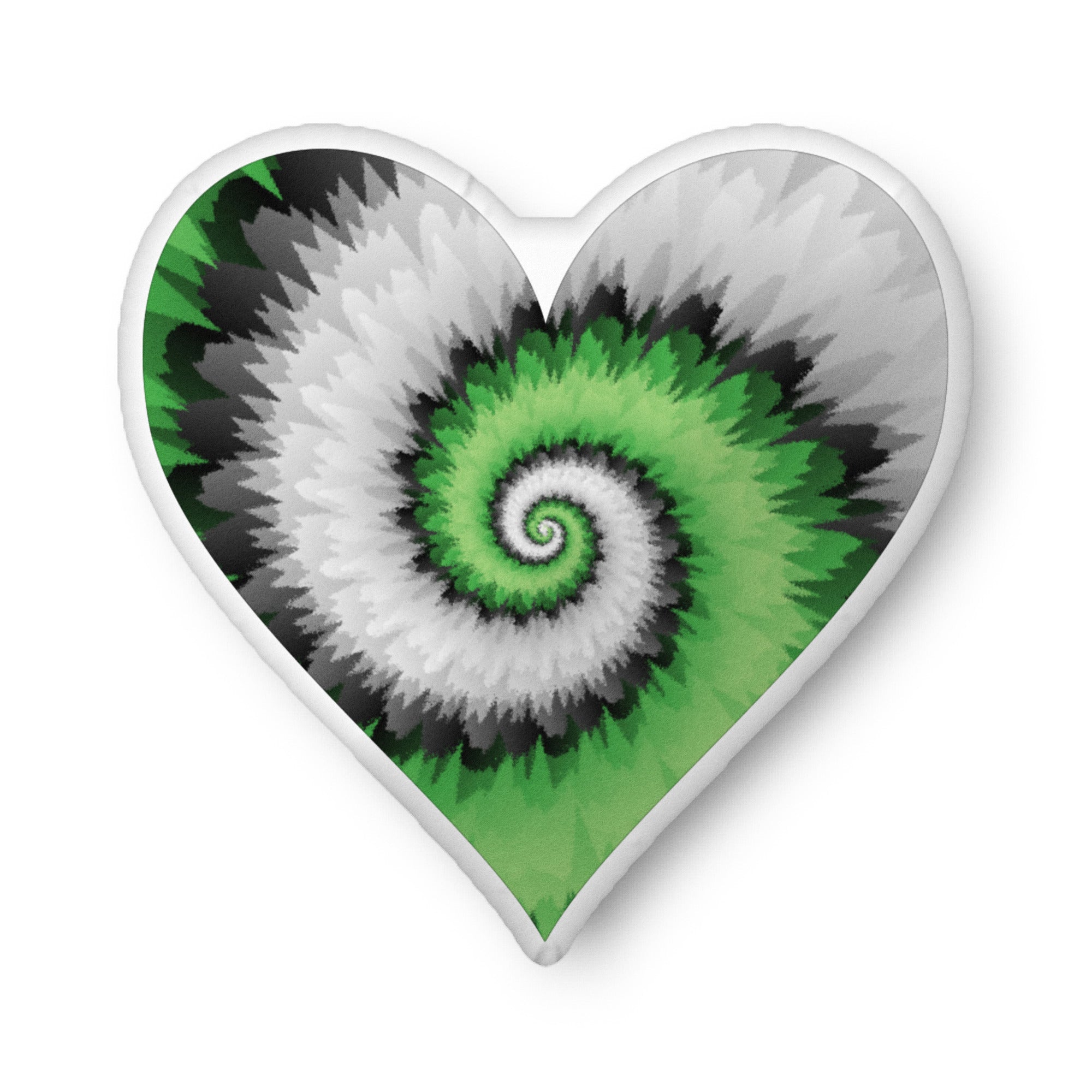Custom-shaped pillow-Tie Dye Aromantic Heart