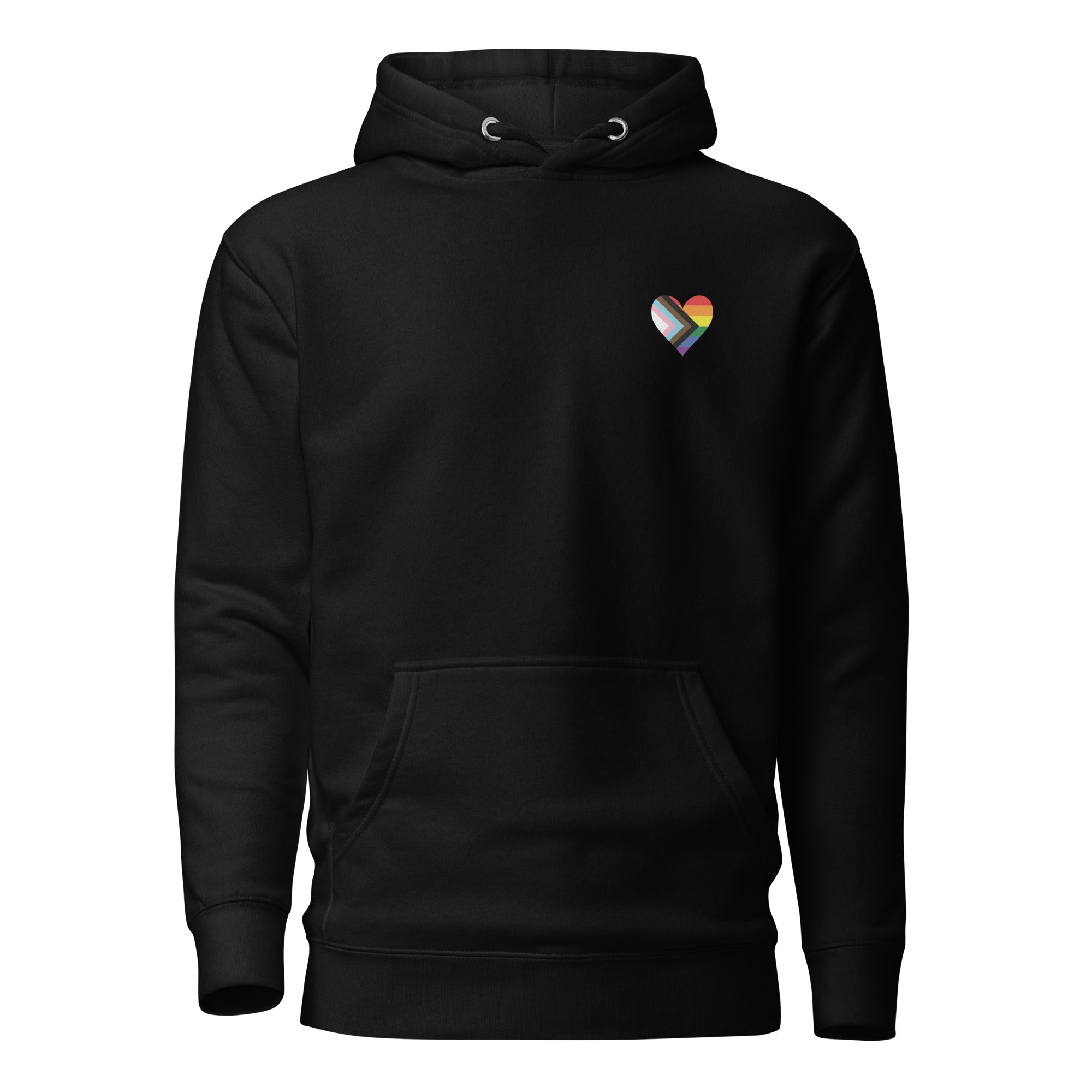 Unisex Hoodie-Progress Pride Heart