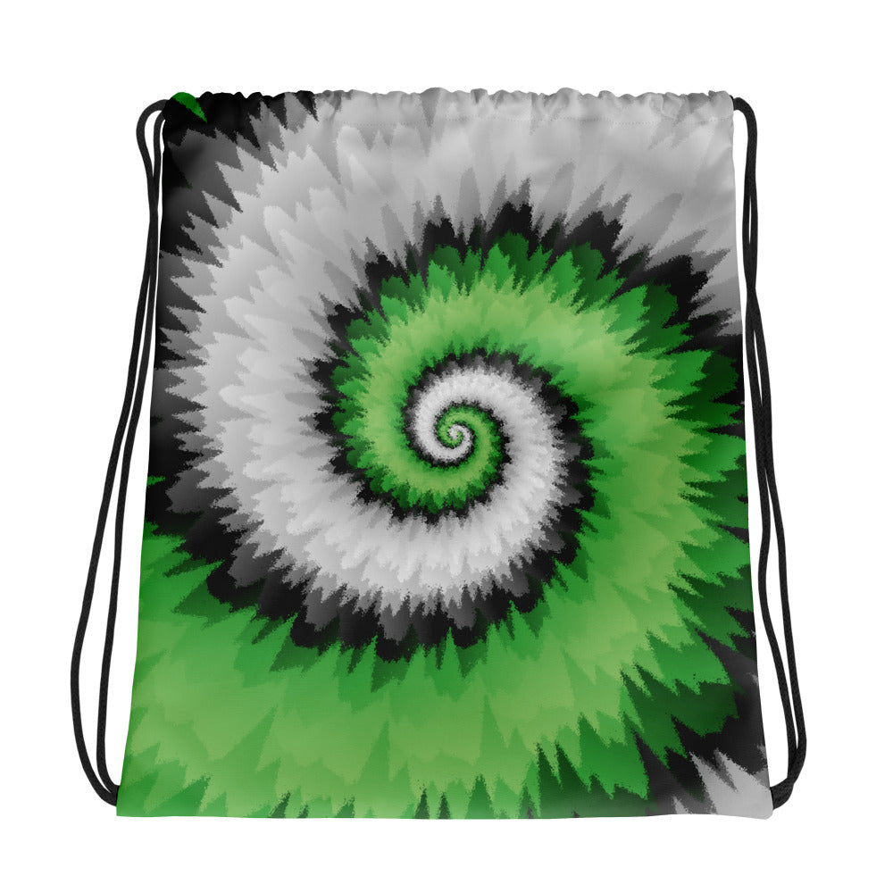 Drawstring Bag-Tie Dye Spiral-Aromantic
