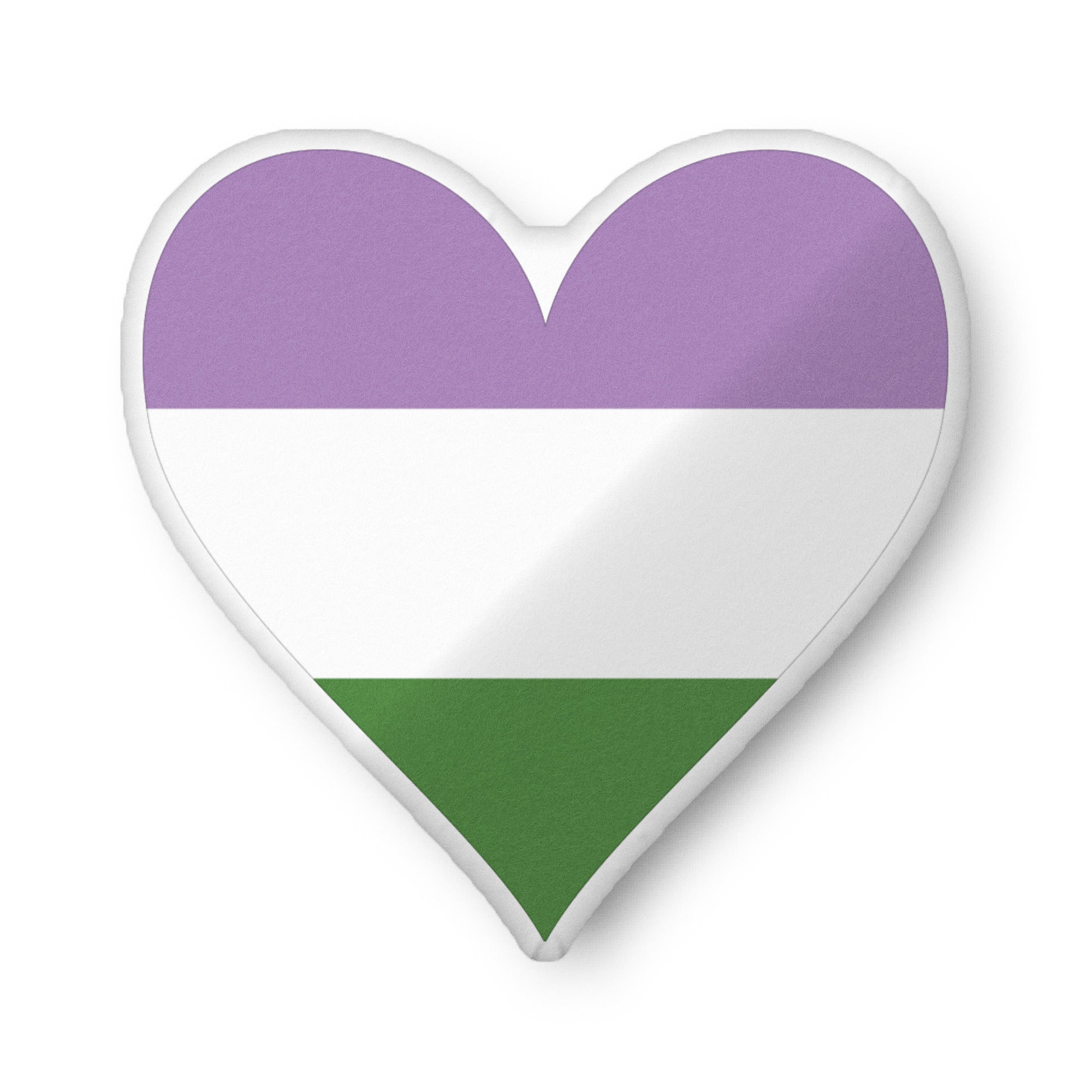 Custom-shaped pillow-Genderqueer Heart