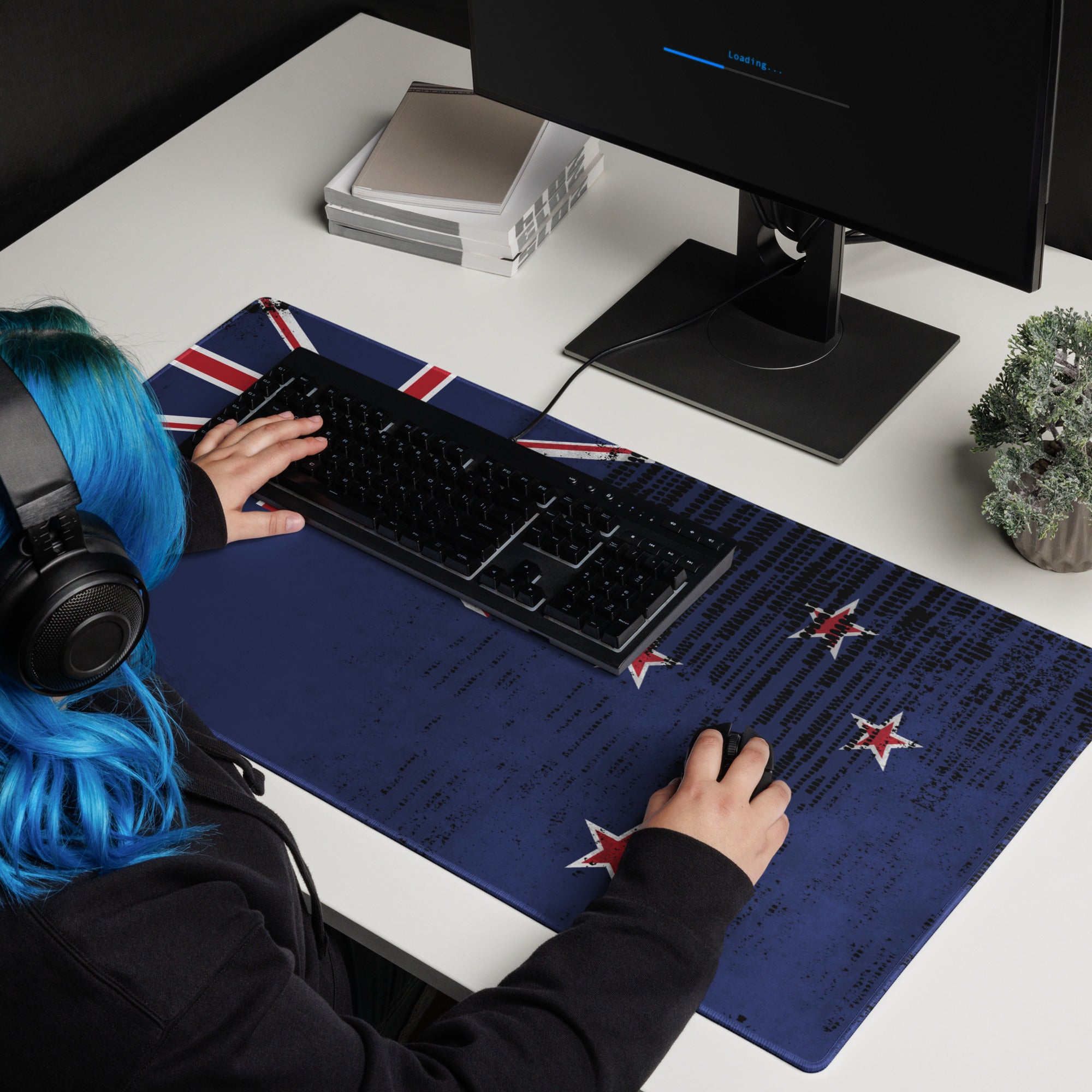 Gaming mouse pad-New Zealand Flag with grunge effect