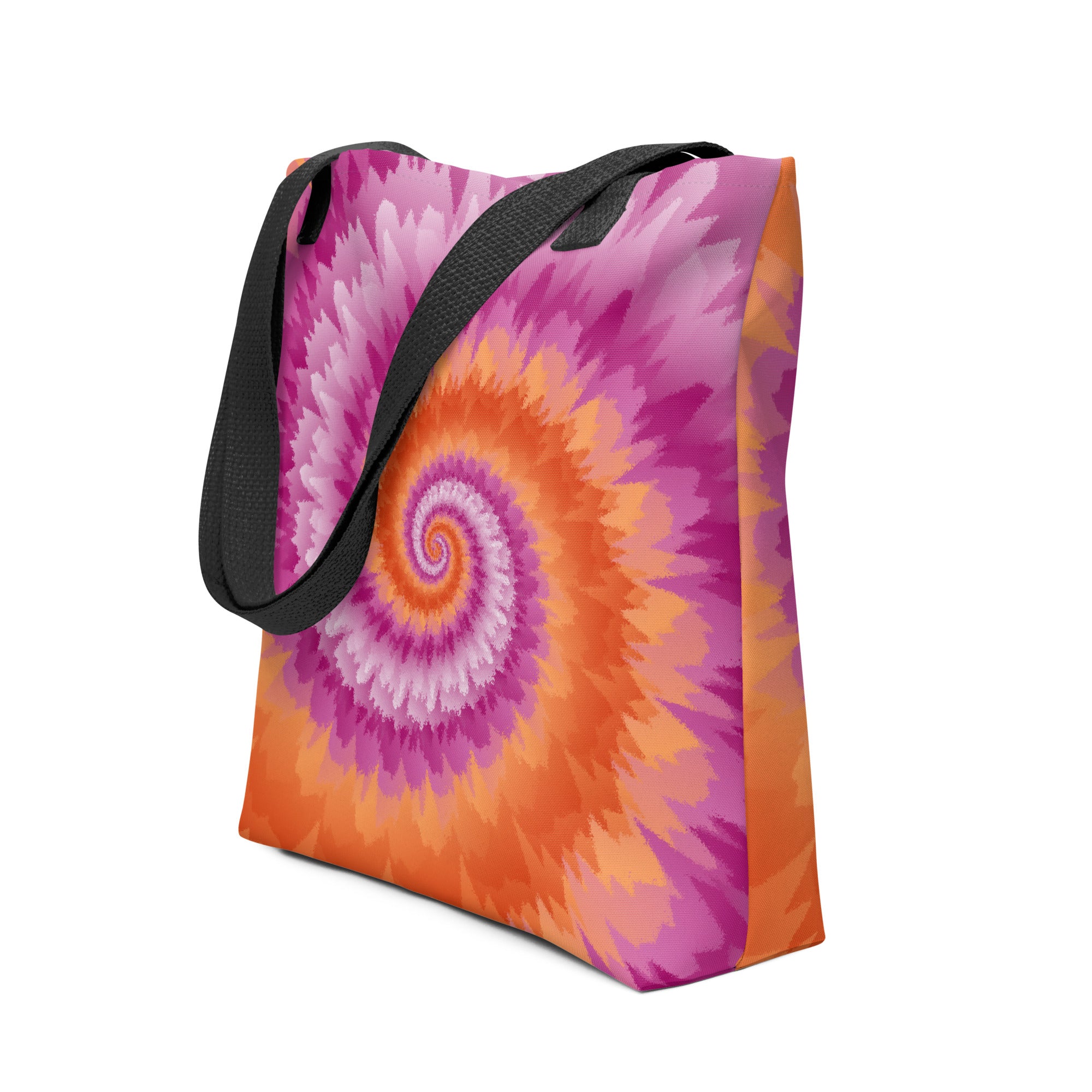 Tote bag-Tie Dye Spiral - Lesbian