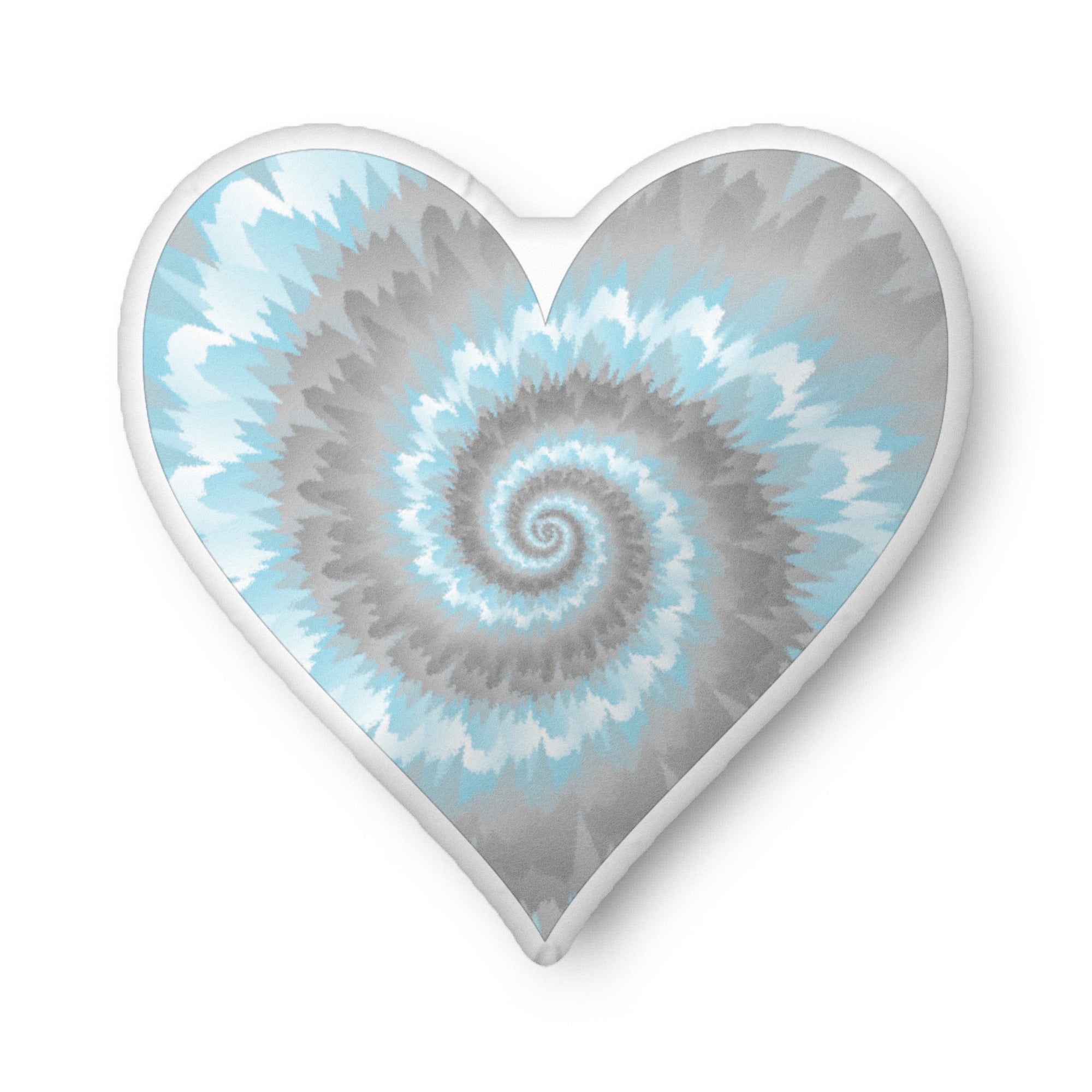 Custom-shaped pillow-Tie Dye Demiboy Heart