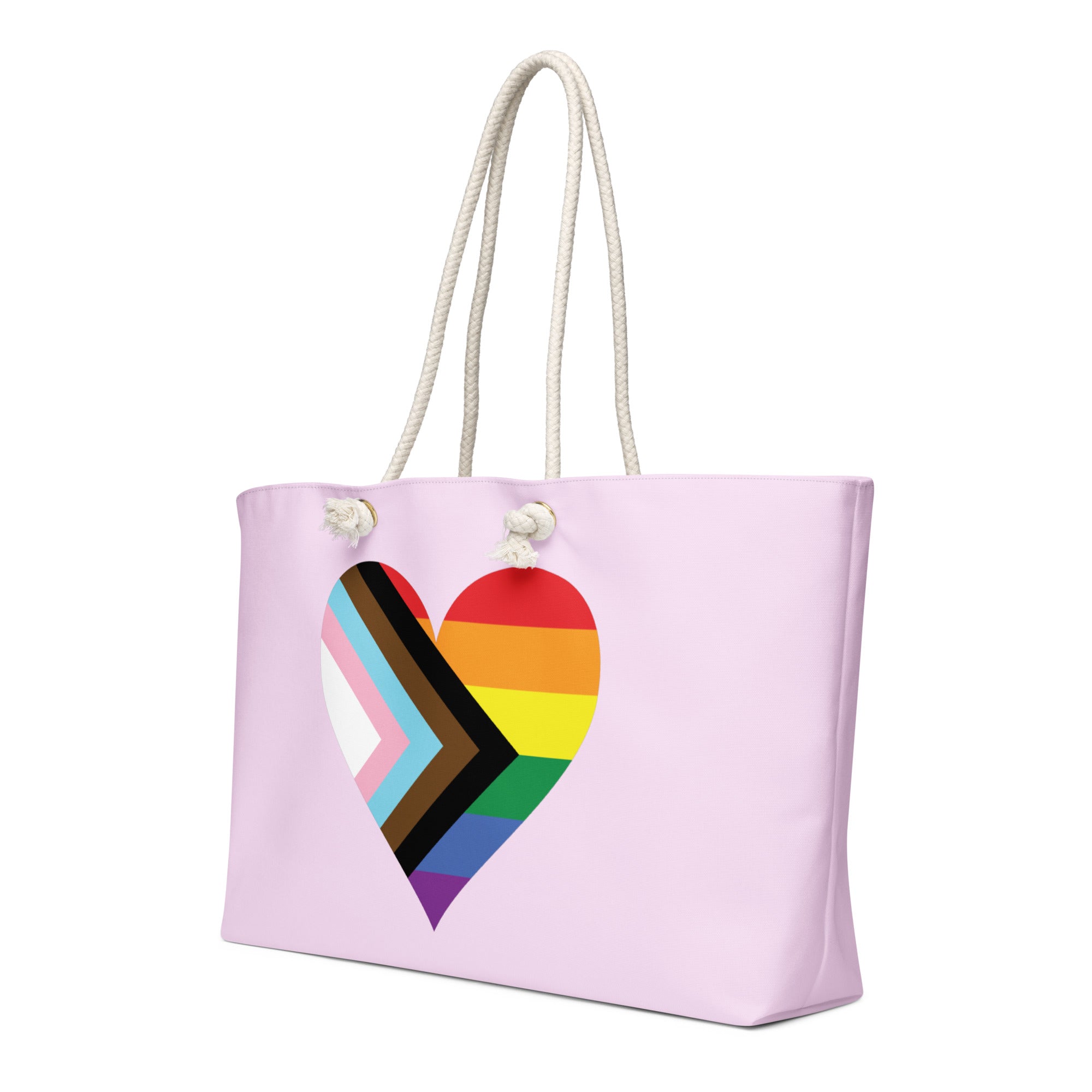 Oversized weekender bag-Progress Pride Heart