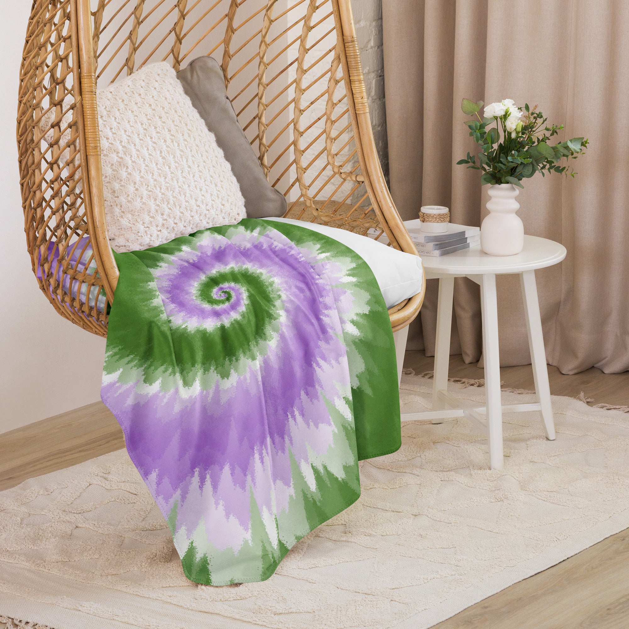 Sherpa blanket- Tie Dye Spiral-Genderqueer