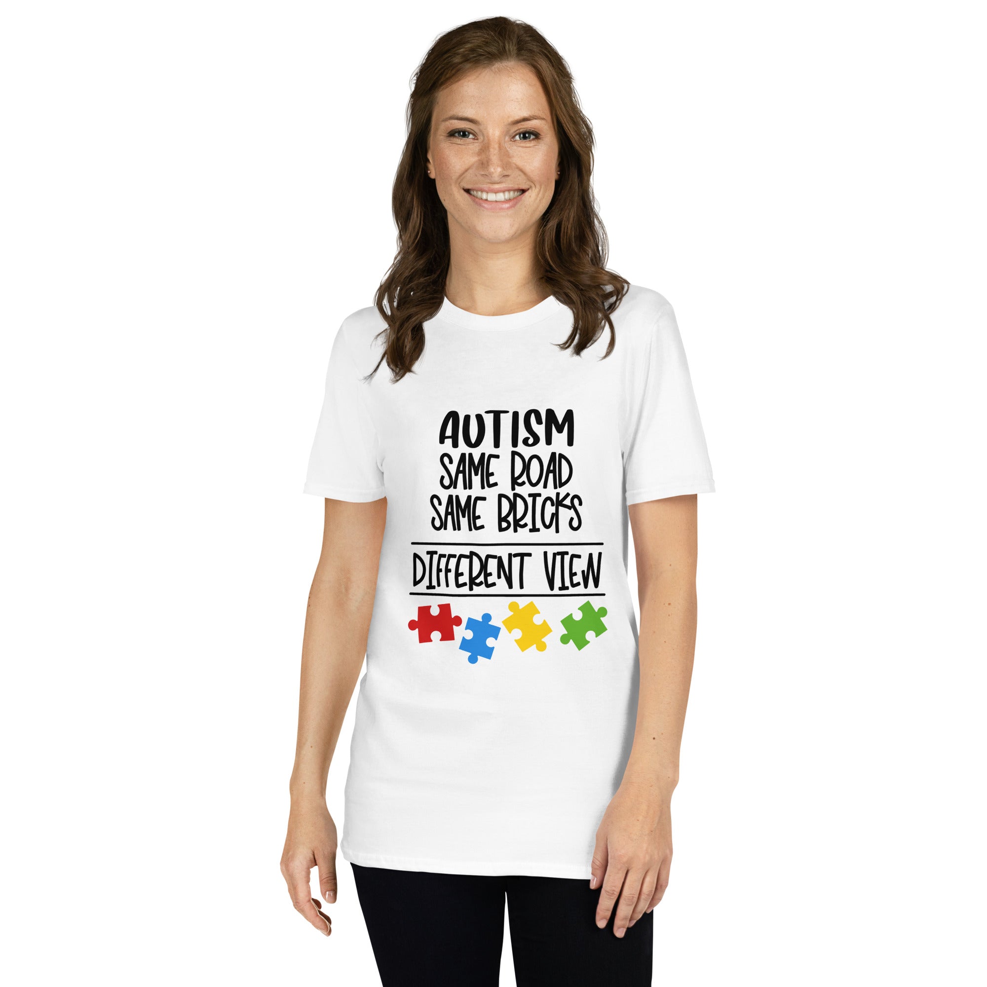 Short-Sleeve Unisex T-Shirt- Autism Same Road