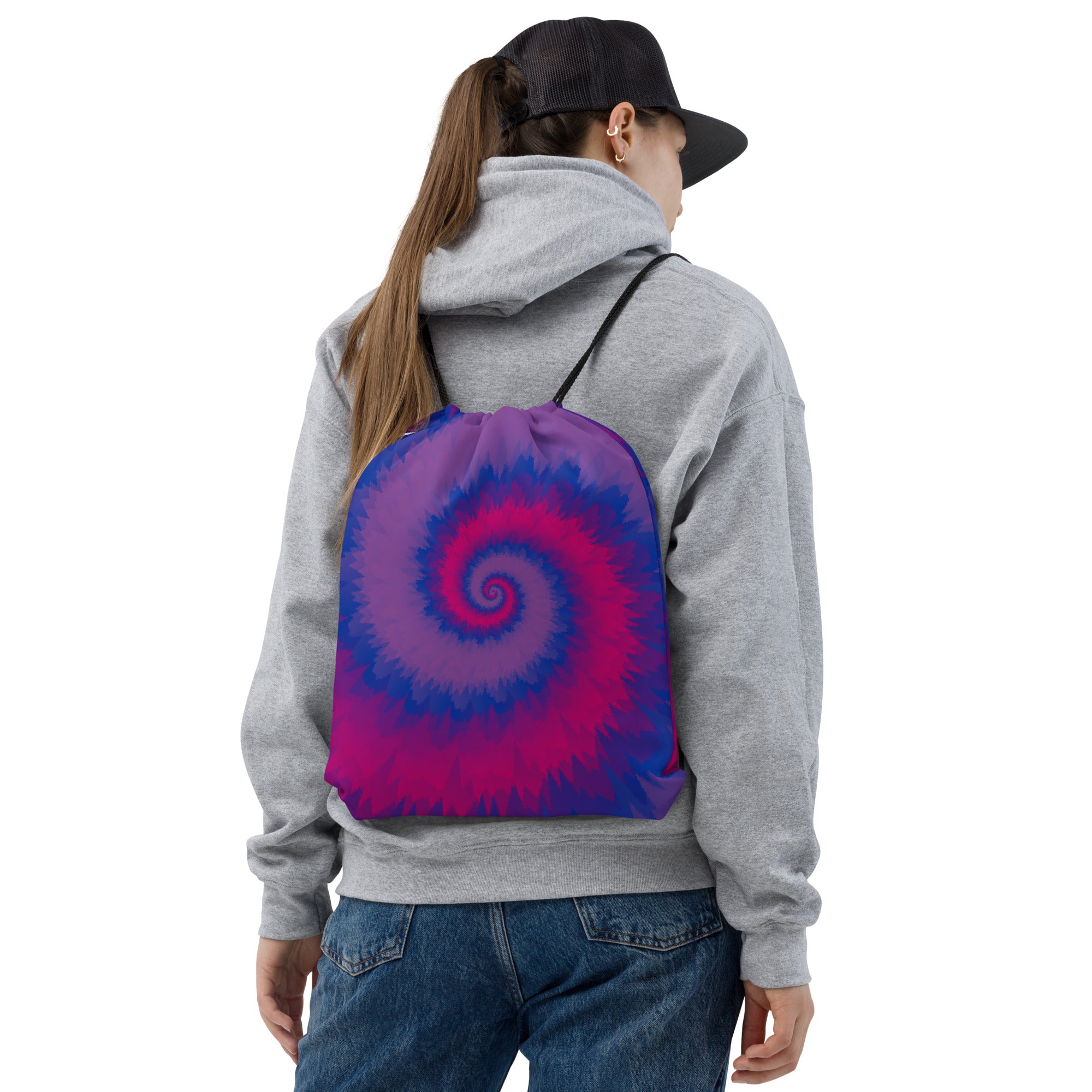 Drawstring Bag-Tie Dye Spiral-Bisexual