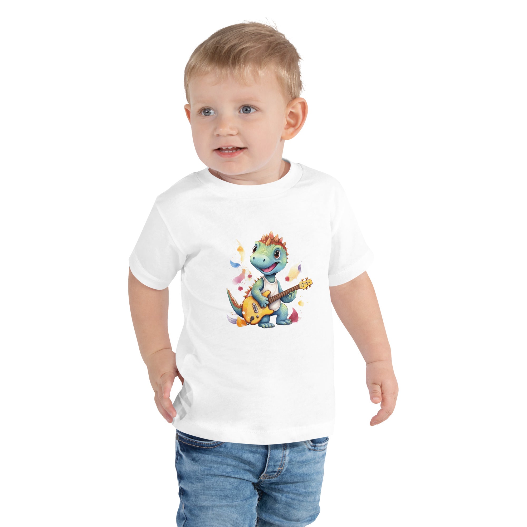 Toddler Short Sleeve Tee- Cute Dinosaur