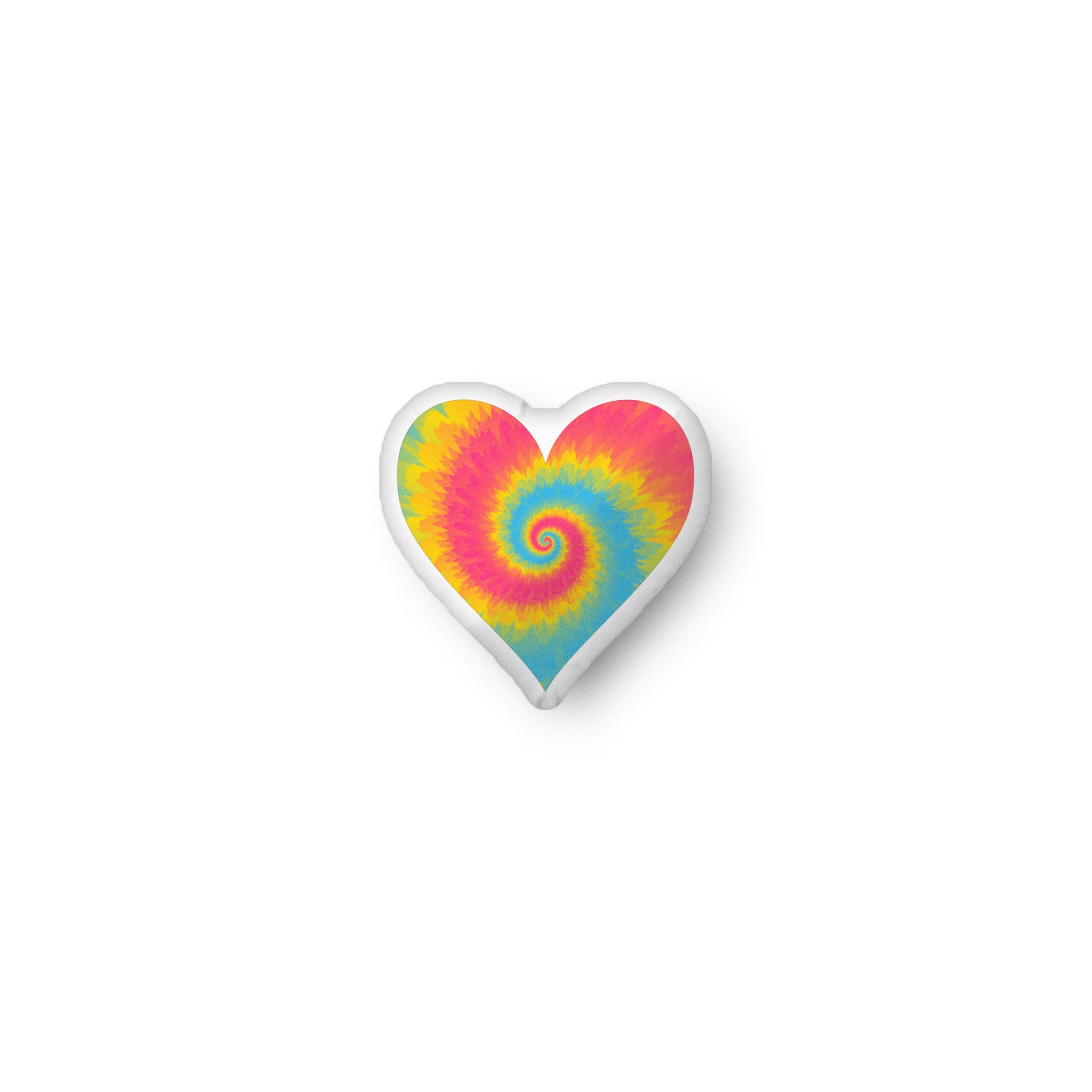 Custom-shaped pillow-Tie Dye Pansexual Heart