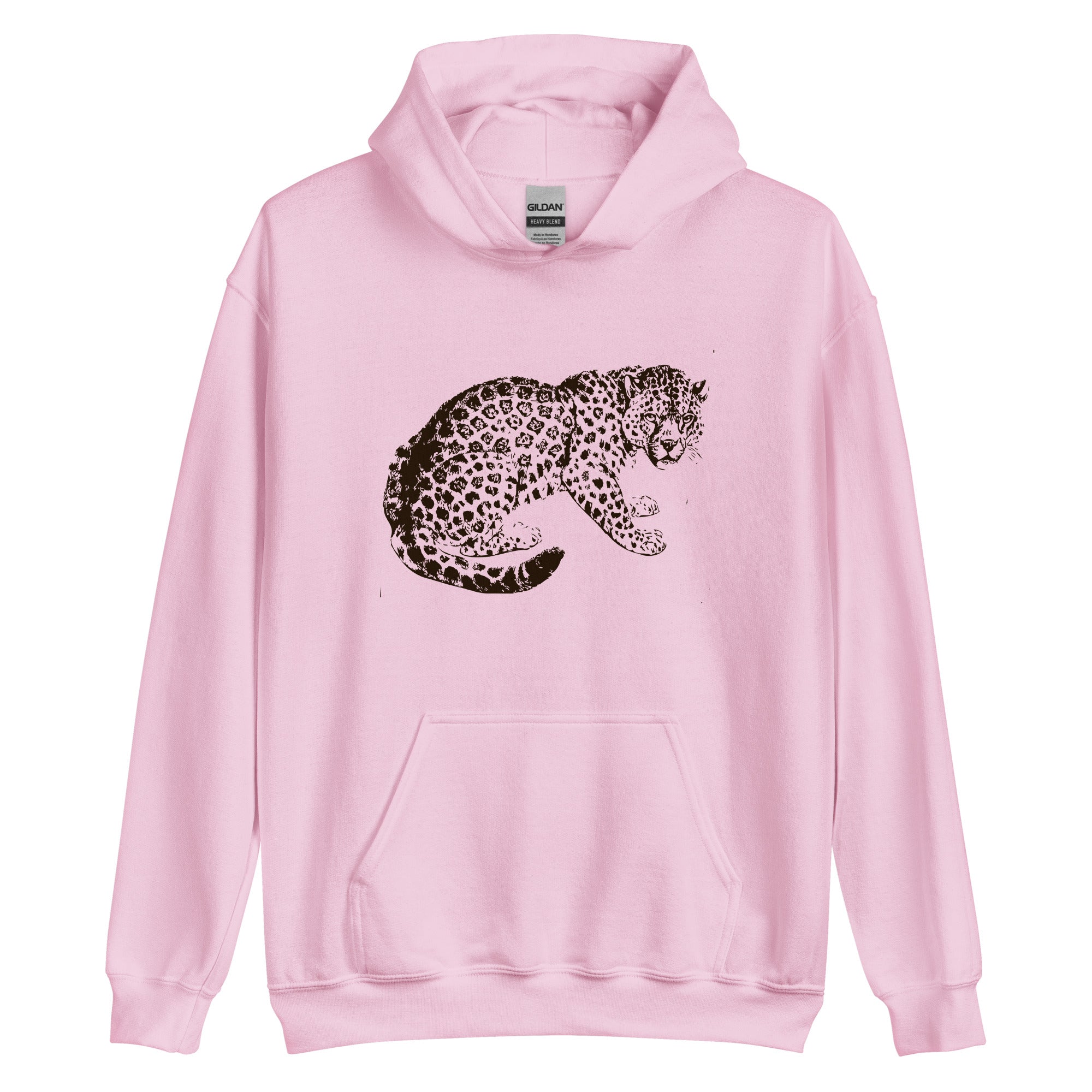Unisex Hoodie- Hand Drawn Jaguar Mono