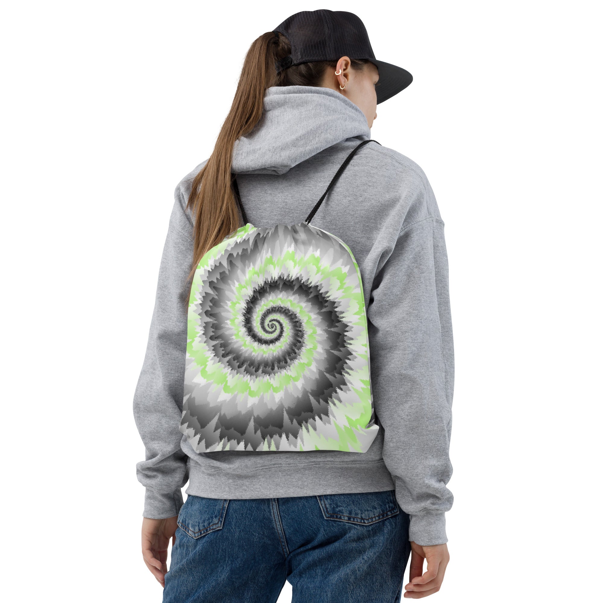 Drawstring Bag-Tie Dye Spiral-Agender