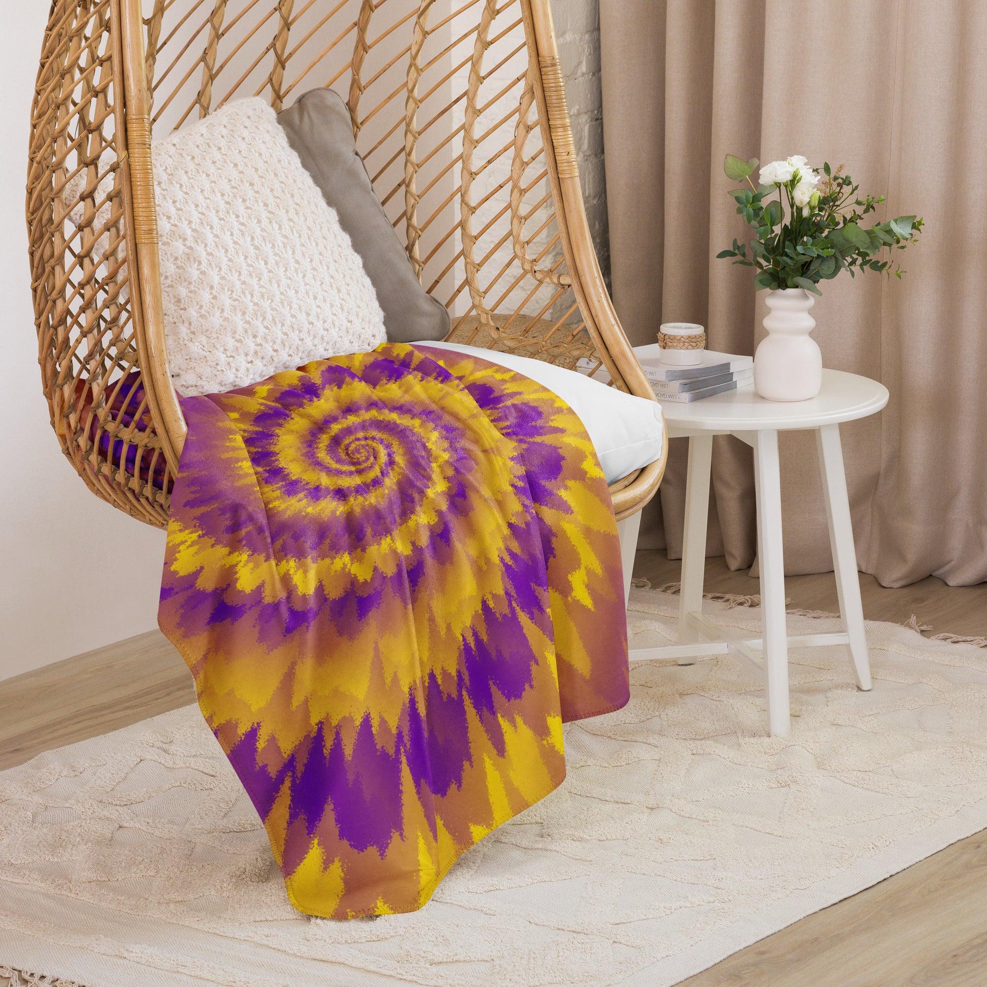Sherpa blanket- Tie Dye Spiral-Intersex