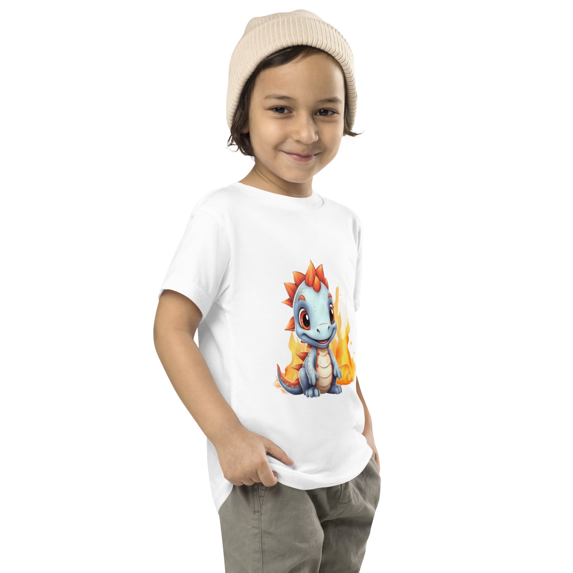Toddler Short Sleeve Tee- Cute Dinosaur