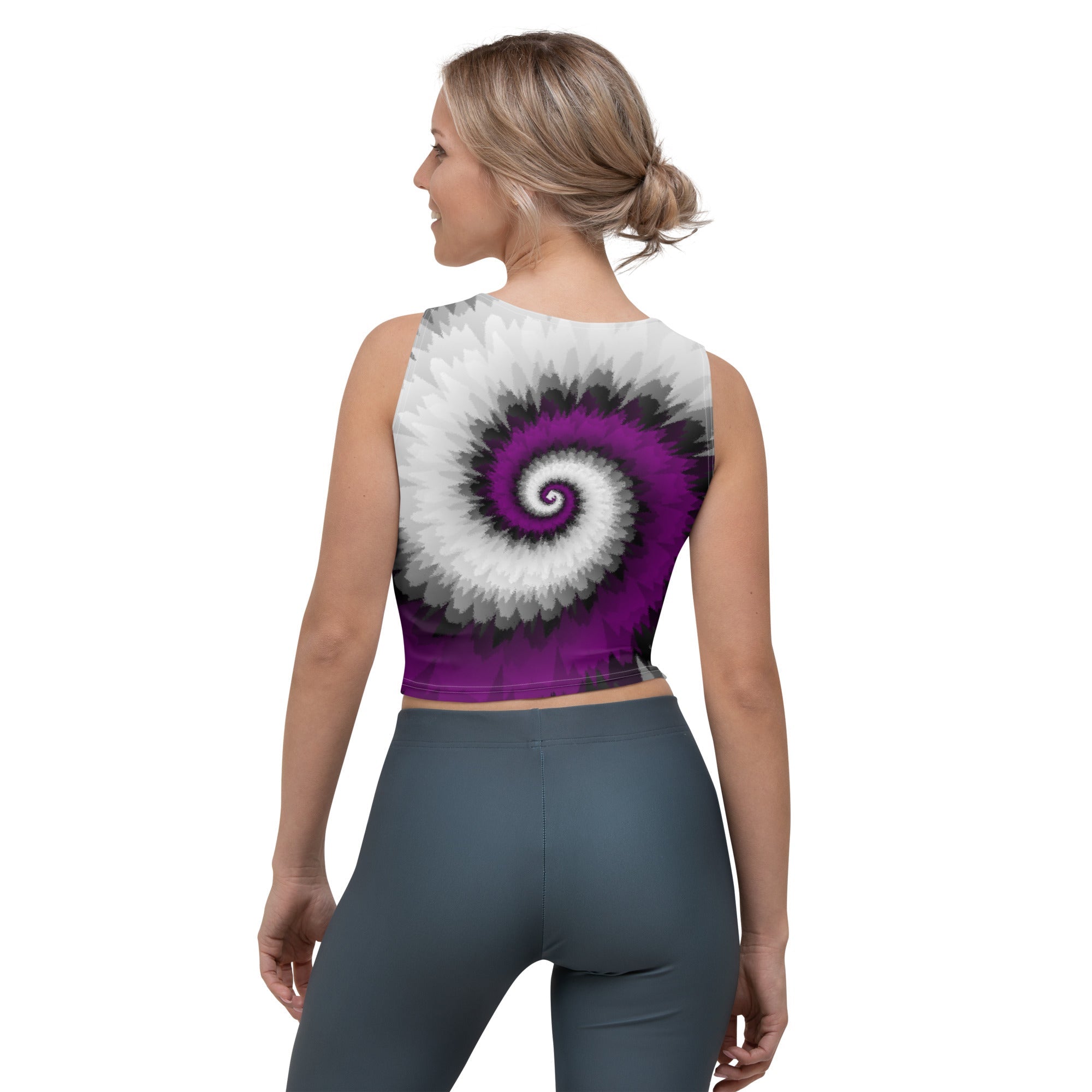Crop Top-Tie Dye Spiral - Asexual