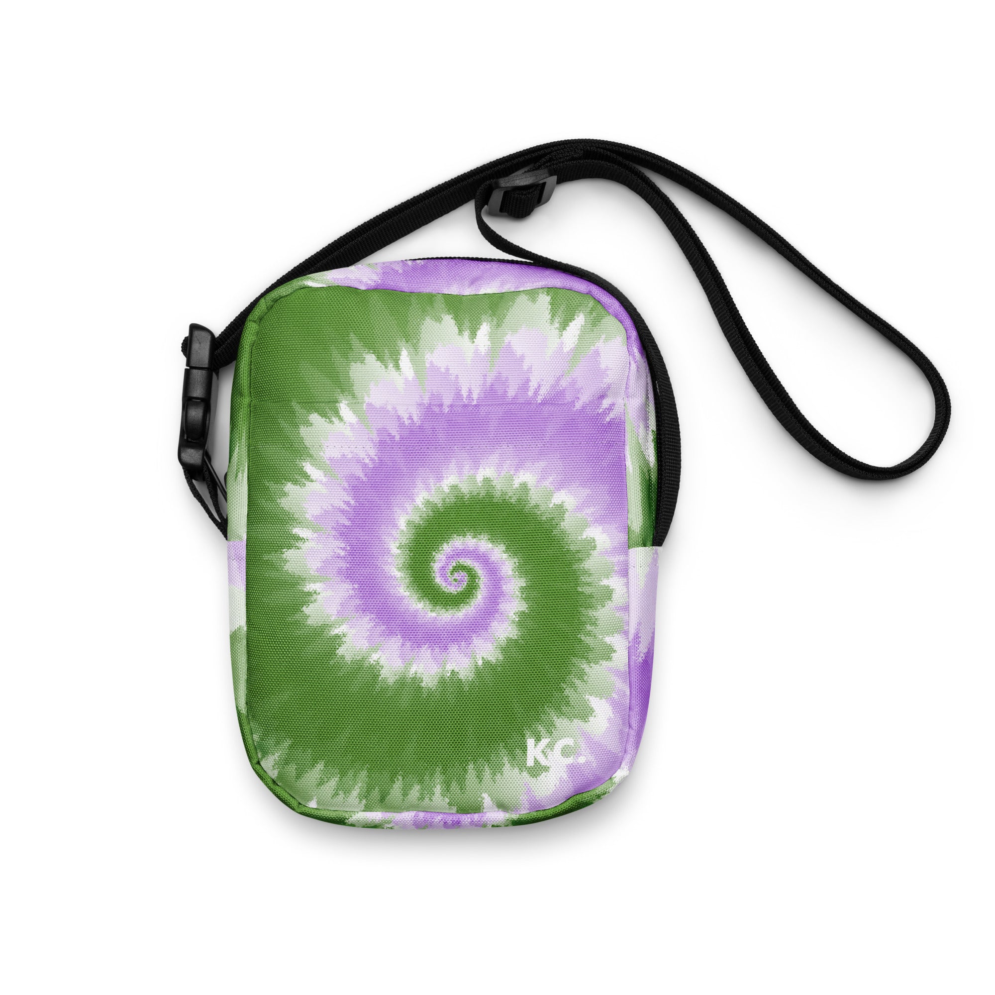 Utility crossbody bag-Tie Dye Spiral - Genderqueer