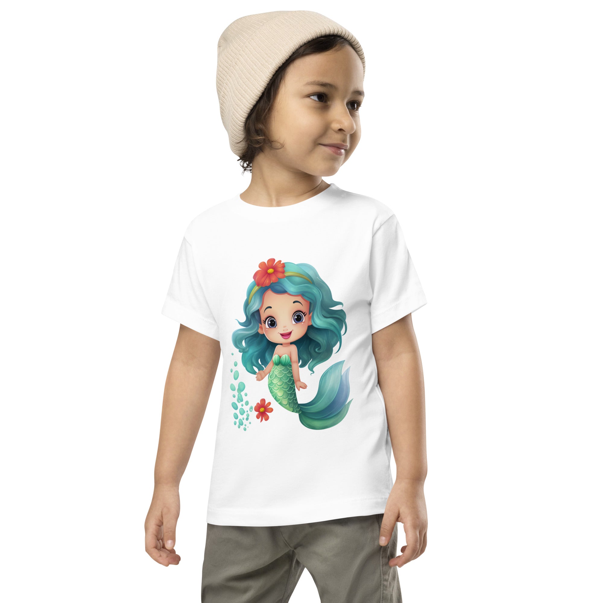 Toddler Short Sleeve Tee- Cute Mermaid
