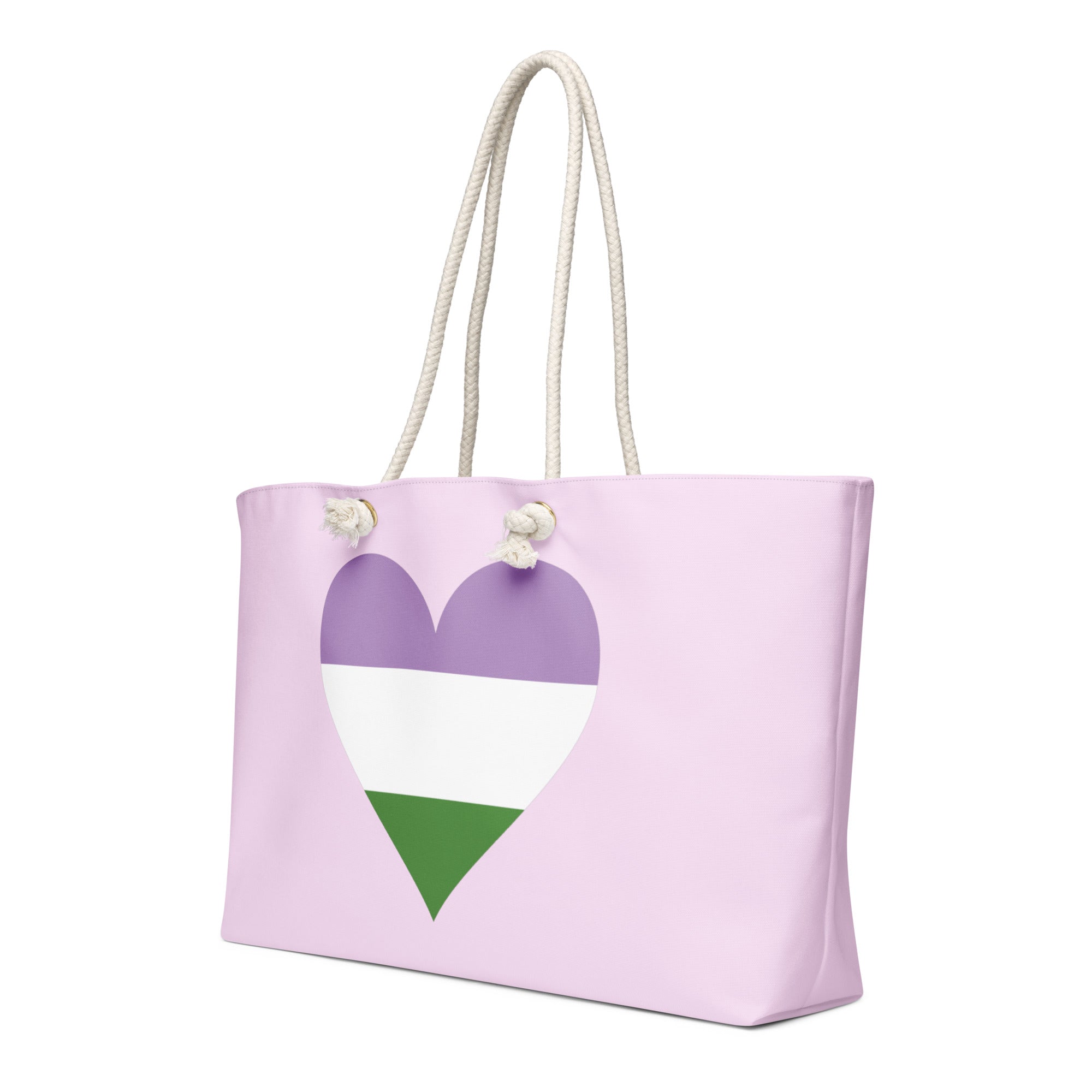 Oversized weekender bag-Genderqueer Heart