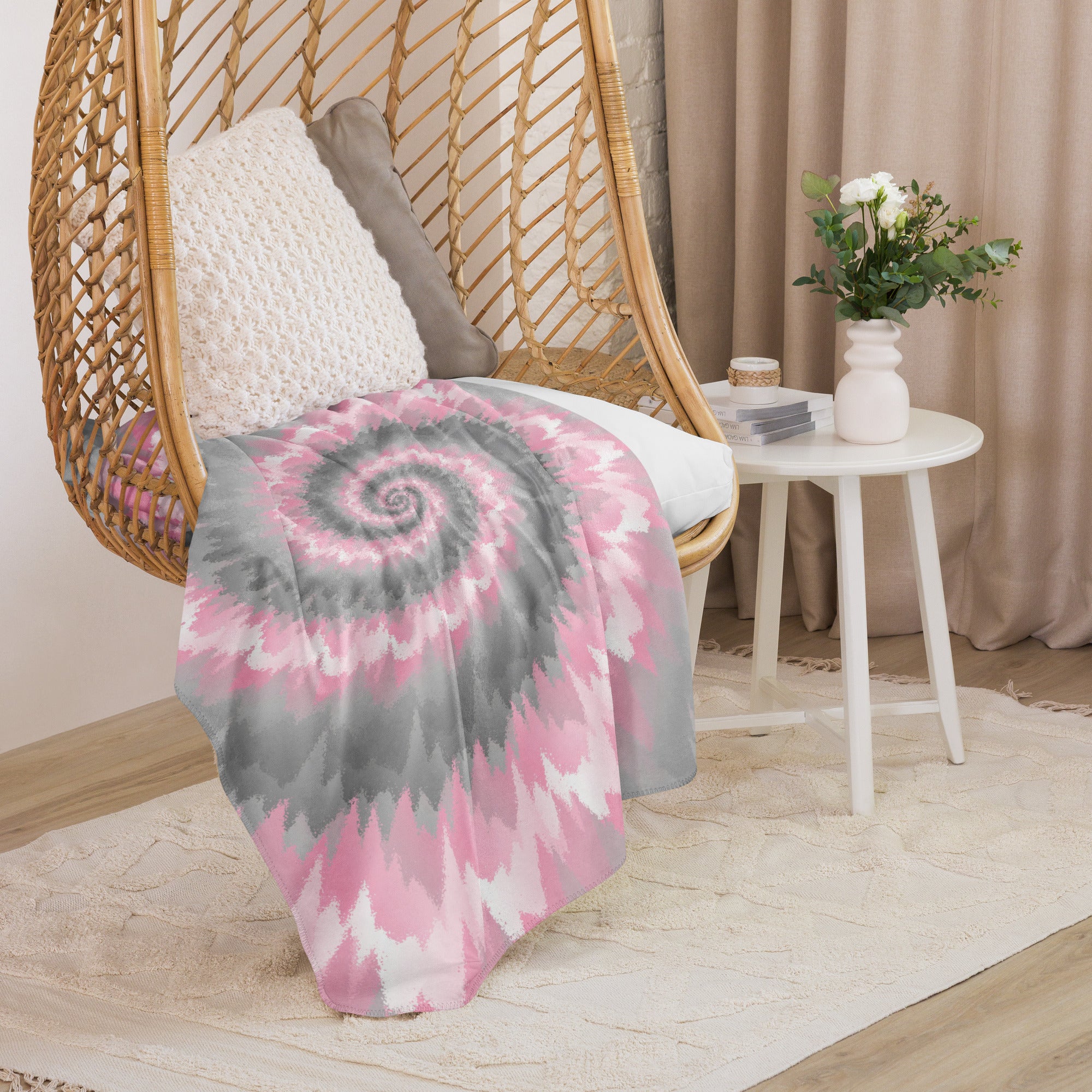 Sherpa blanket- Tie Dye Spiral-Demigirl