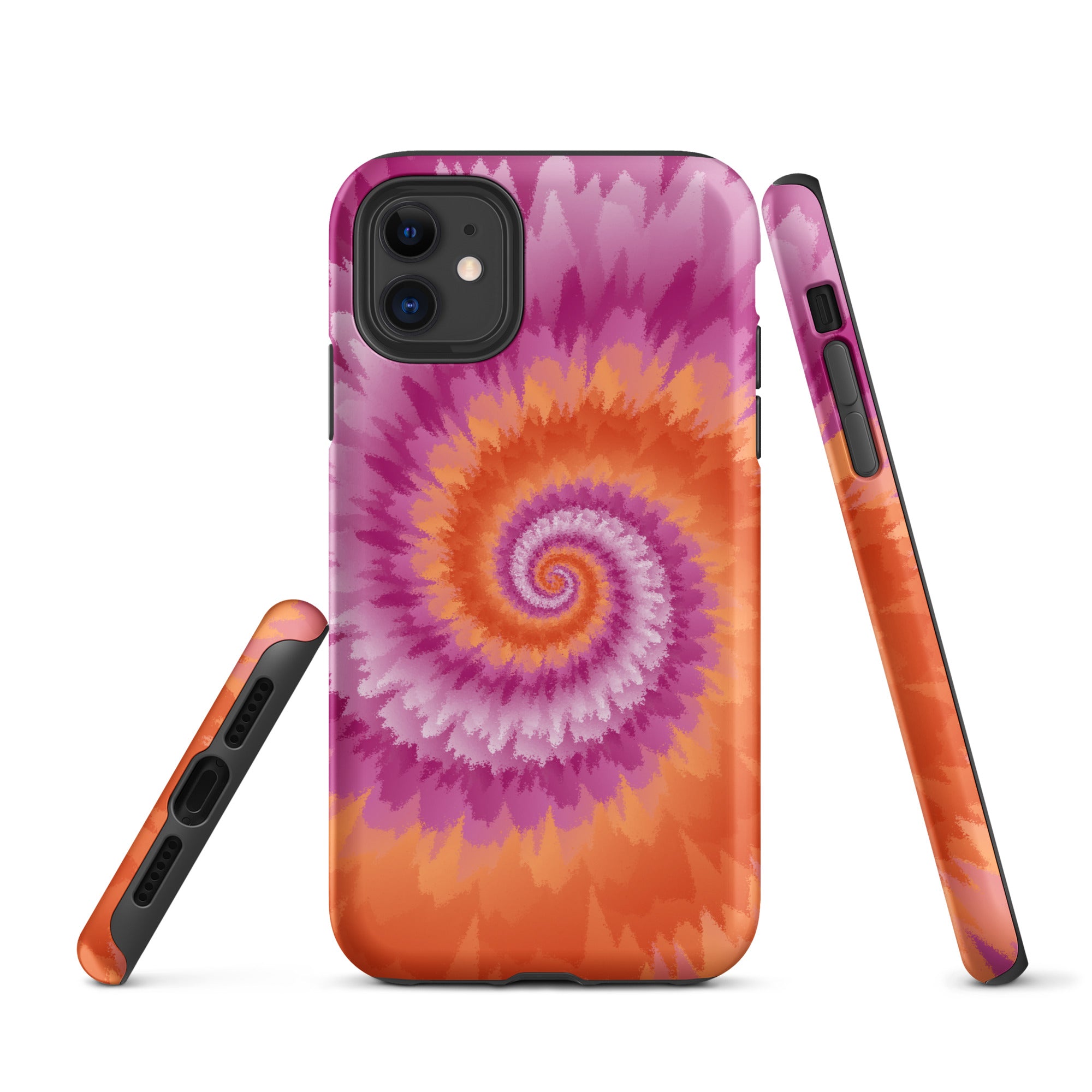 Tough Case for iPhone®-Tie Dye Spiral - Lesbian